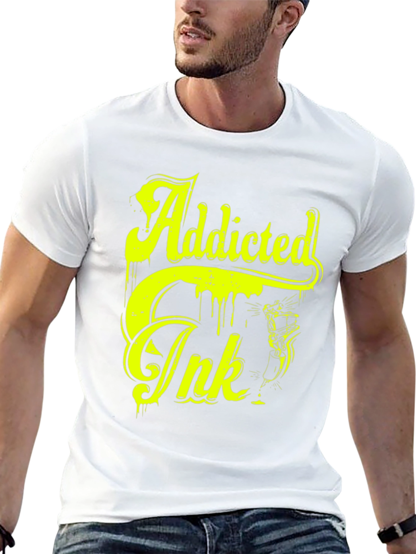 Addicted Ink Graphic T-Shirt - Bold Statement Tee