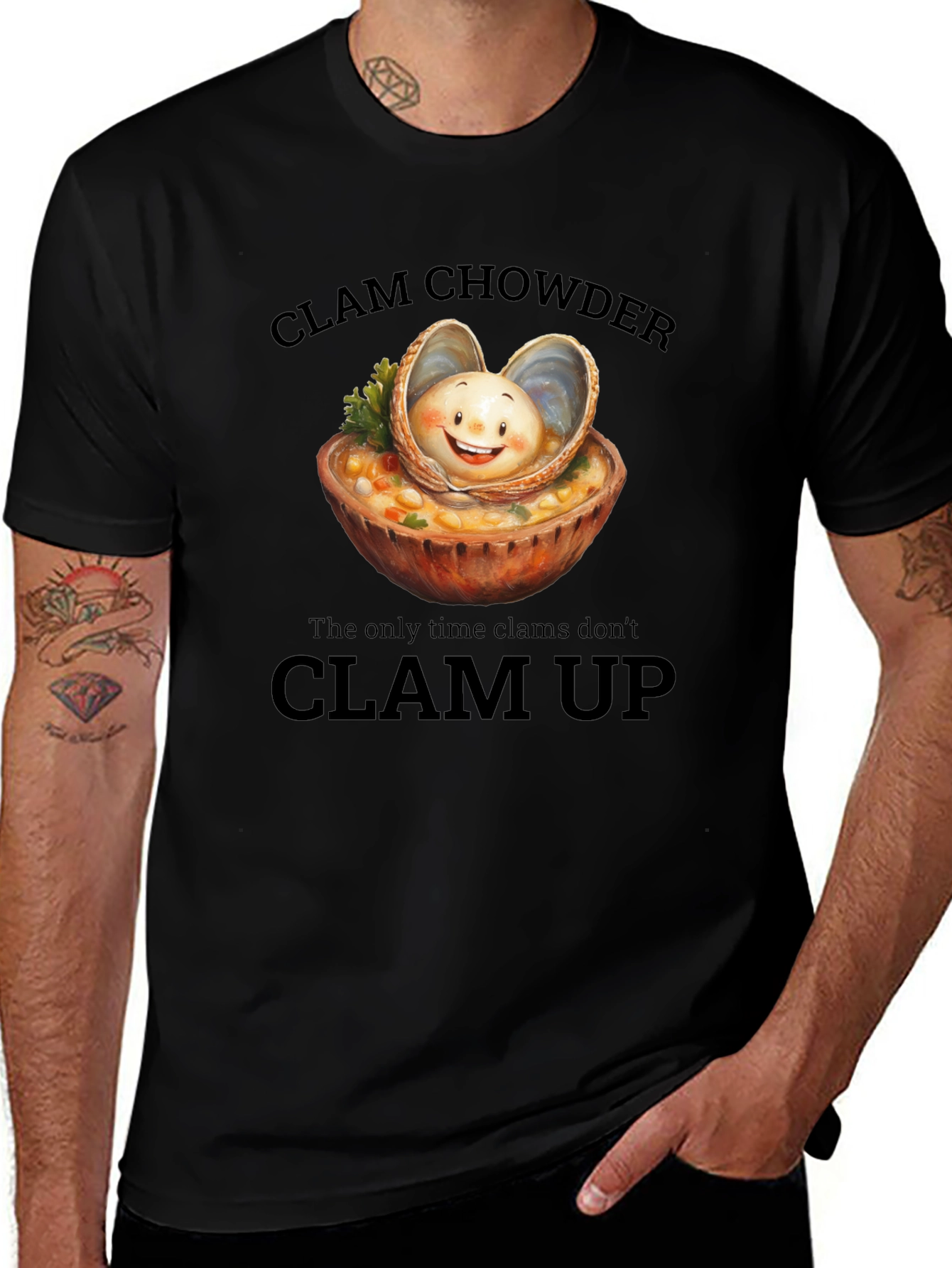 Clam Chowder T-Shirt: Funny Foodie Tee