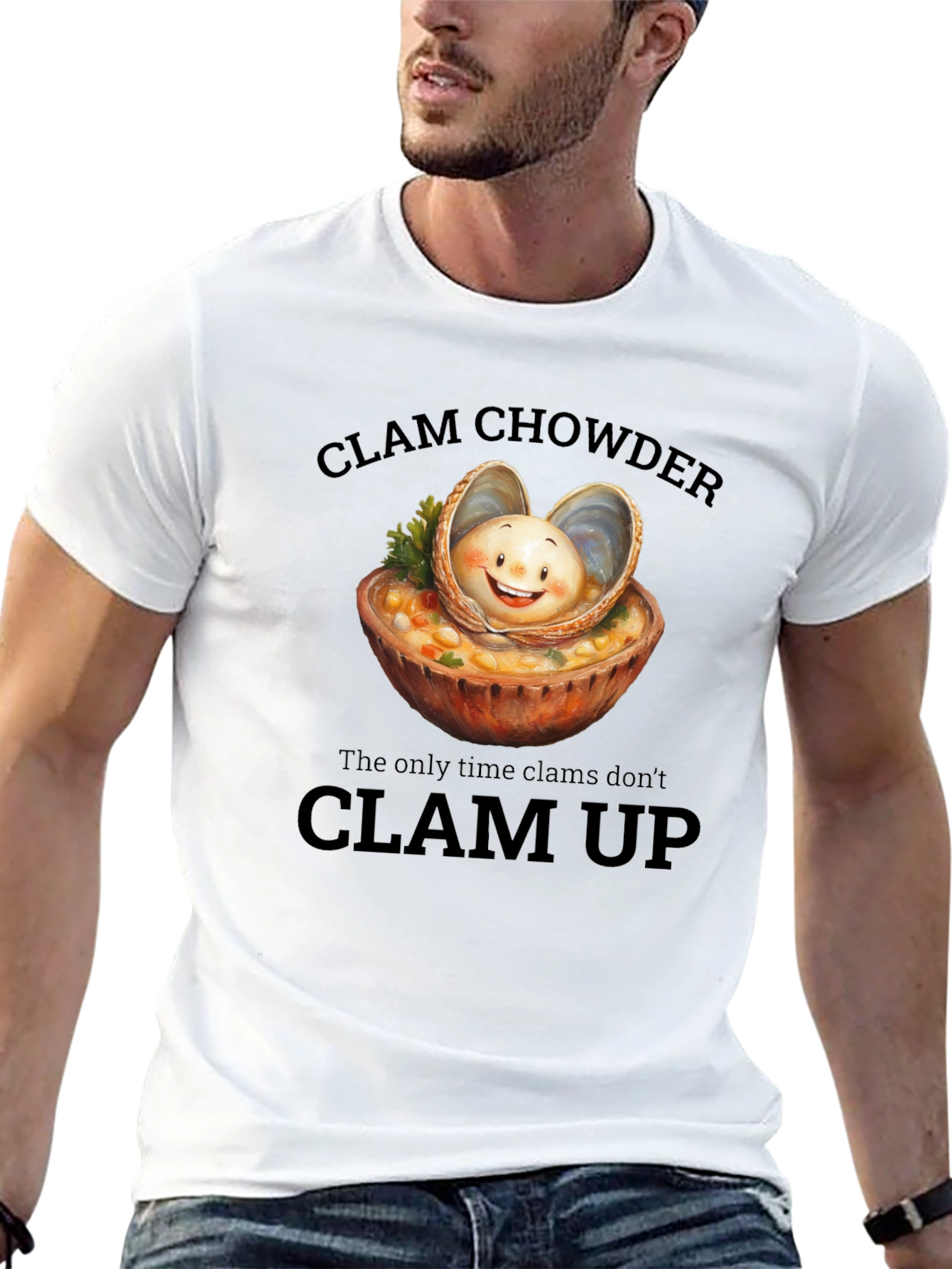 Clam Chowder T-Shirt: Funny Foodie Tee