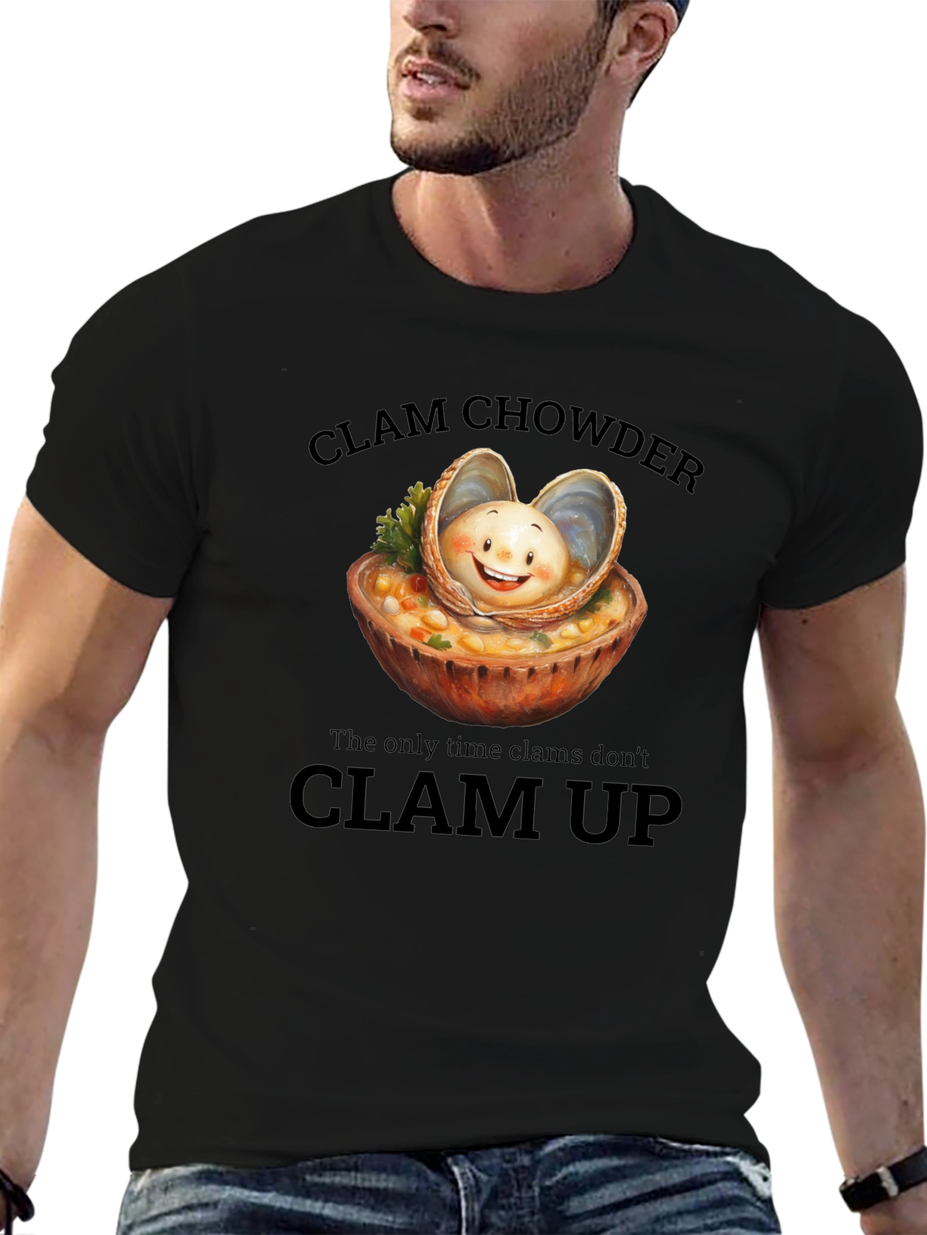 Clam Chowder T-Shirt: Funny Foodie Tee