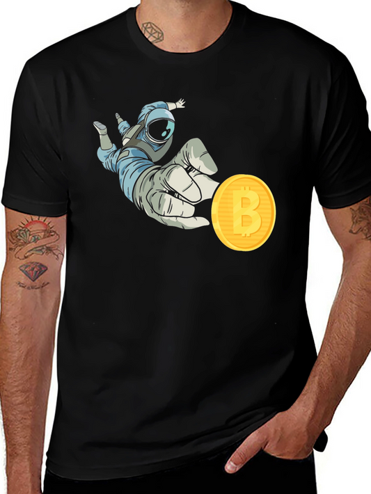 Astronaut Bitcoin T-Shirt Crypto Fashion