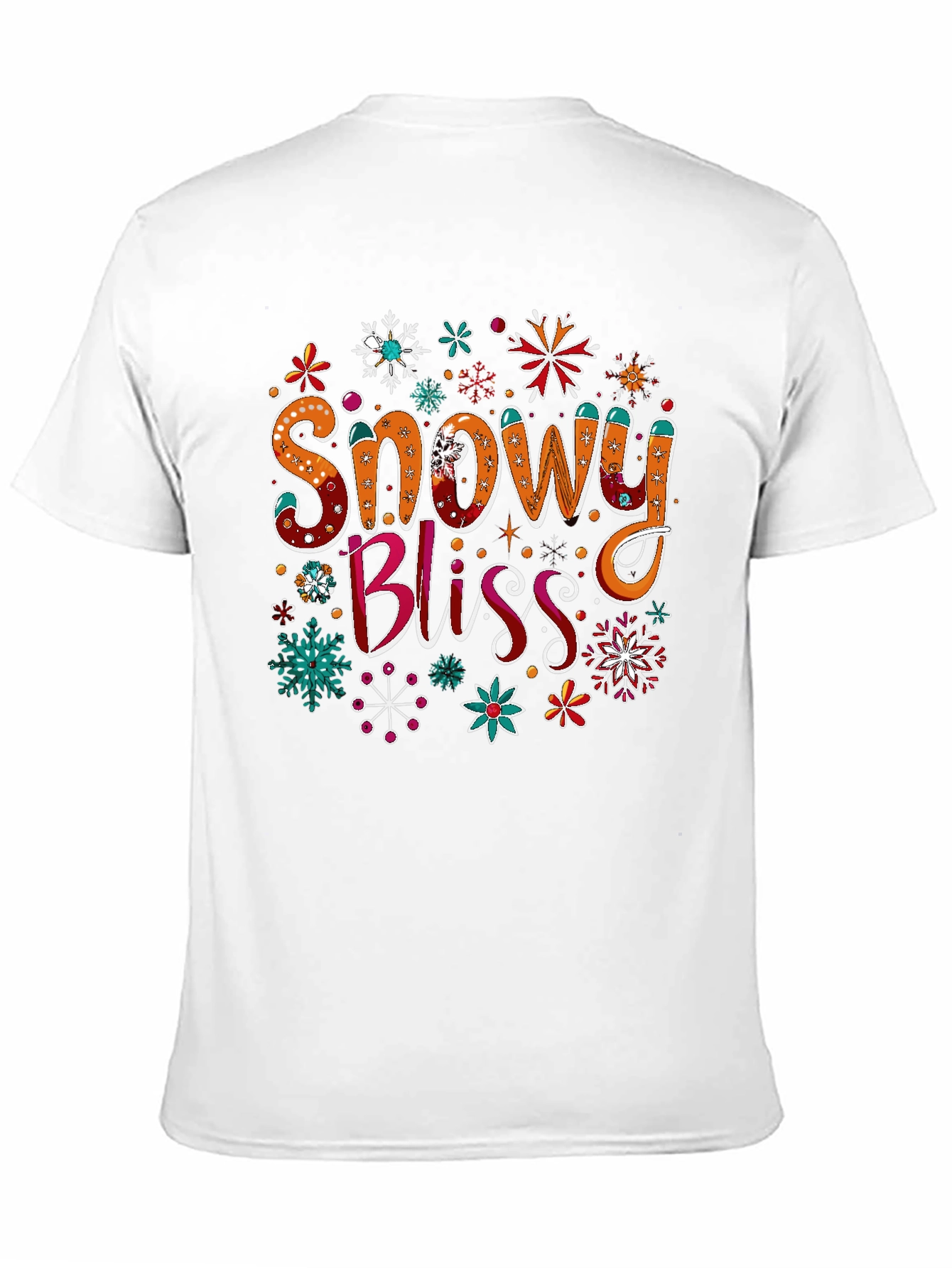 Snowy Bliss Graphic Tee - Holiday Festive Shirt