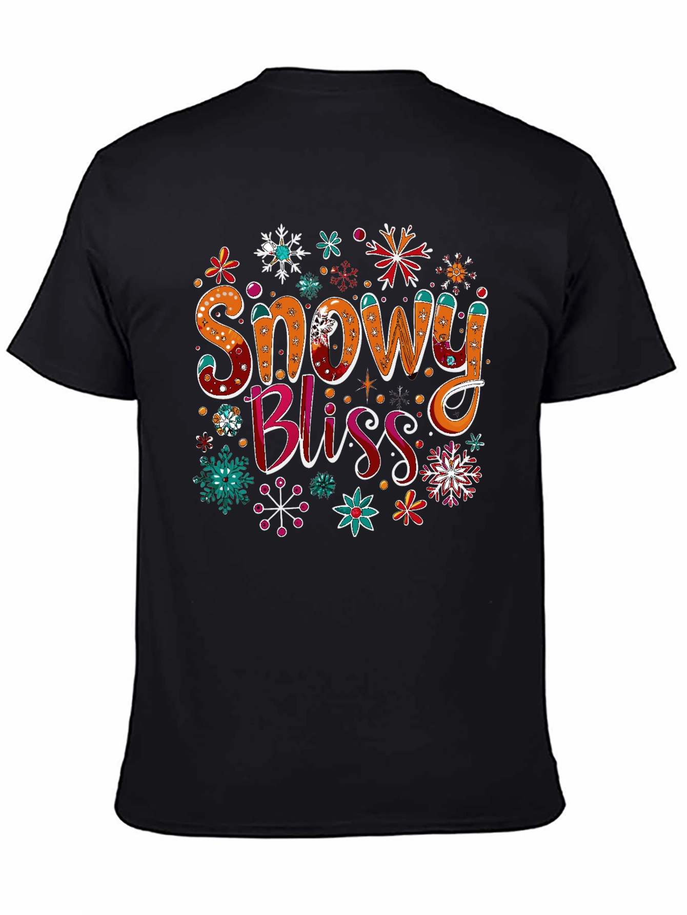 Snowy Bliss Graphic Tee - Holiday Festive Shirt