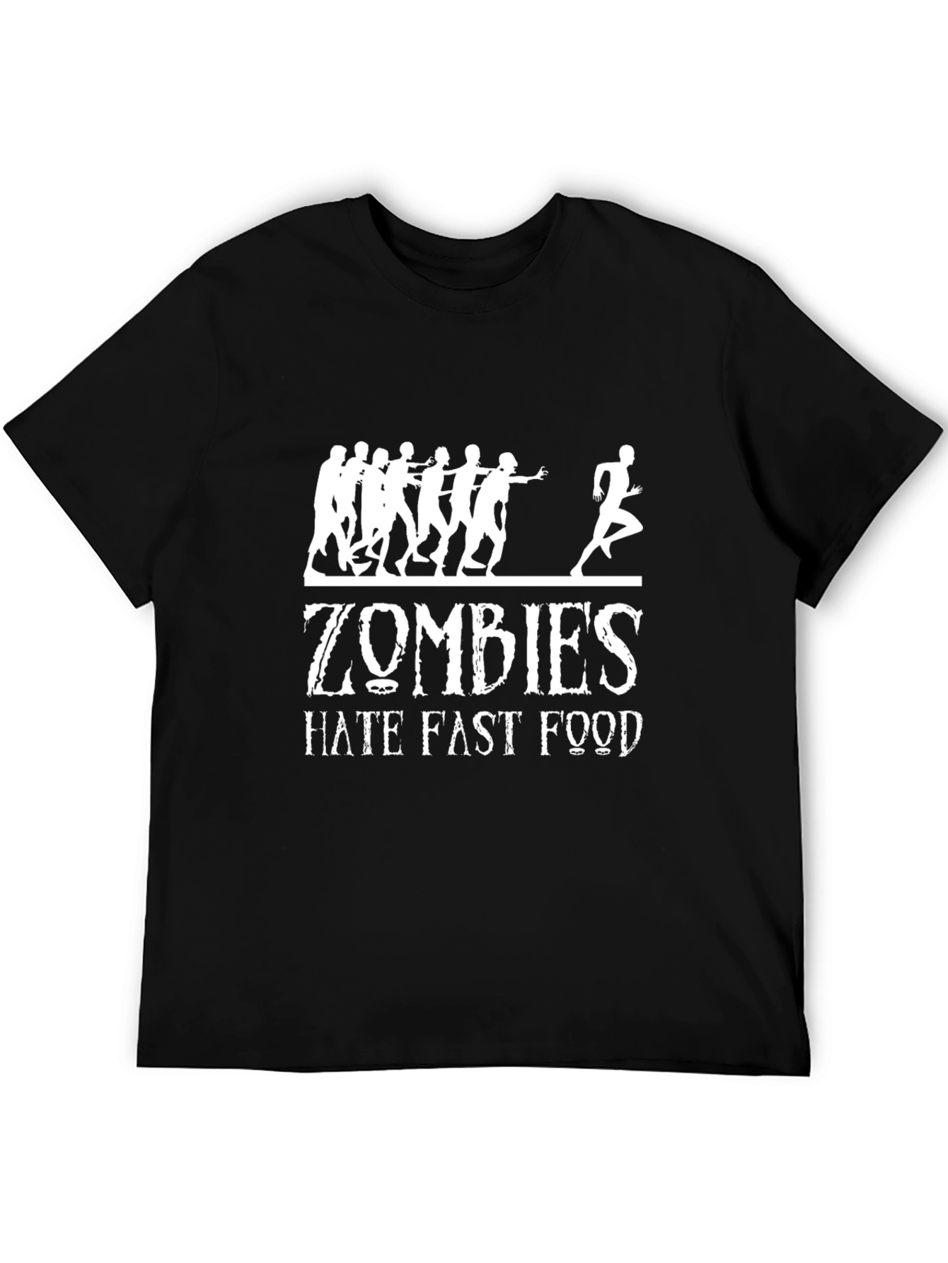 Zombies Hate Fast Food Graphic T-Shirt