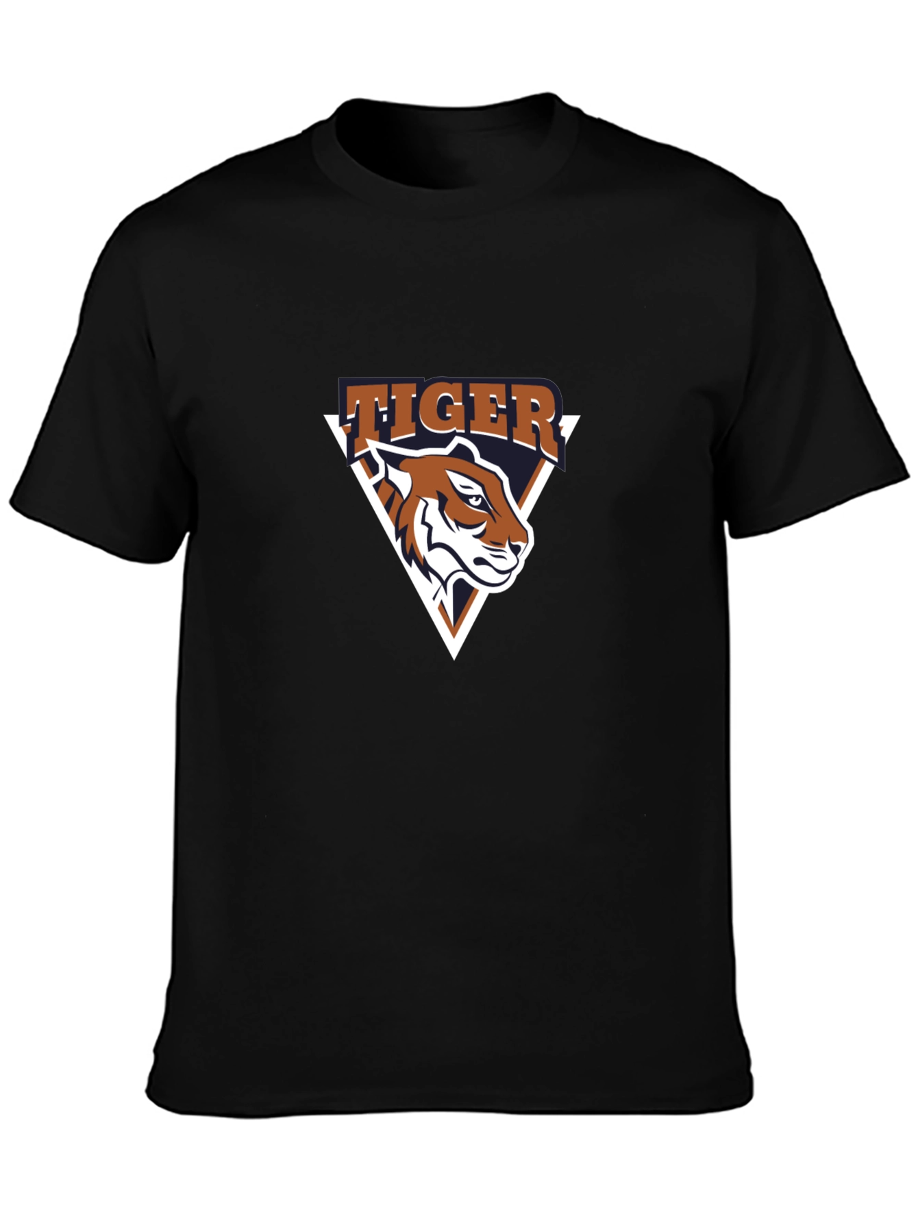 Tiger Graphic Tee - Black Cotton T-Shirt