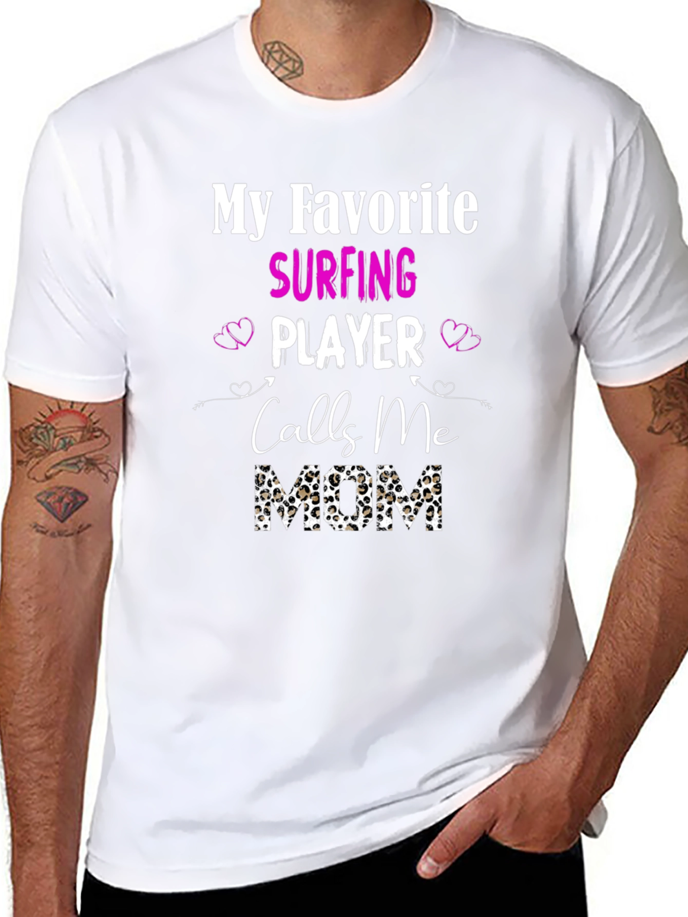 Surfing Mom Graphic T-Shirt