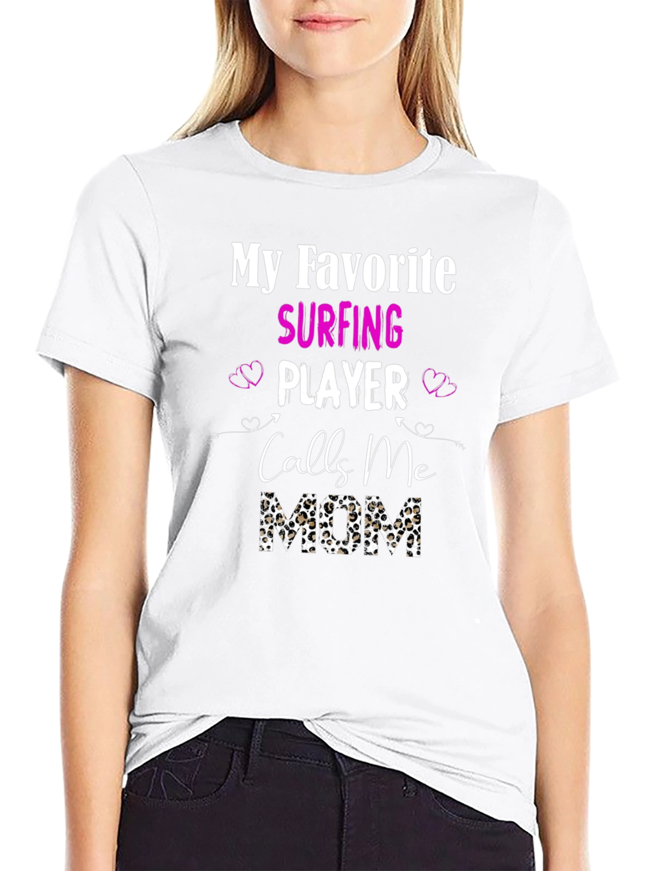 Surfing Mom Graphic T-Shirt