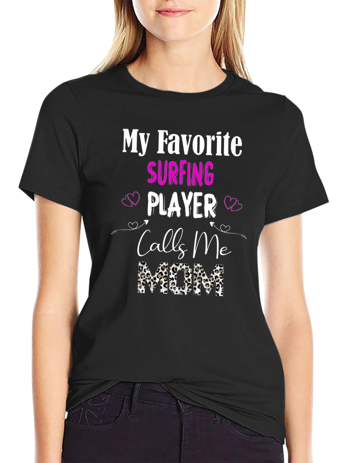 Surfing Mom Graphic T-Shirt