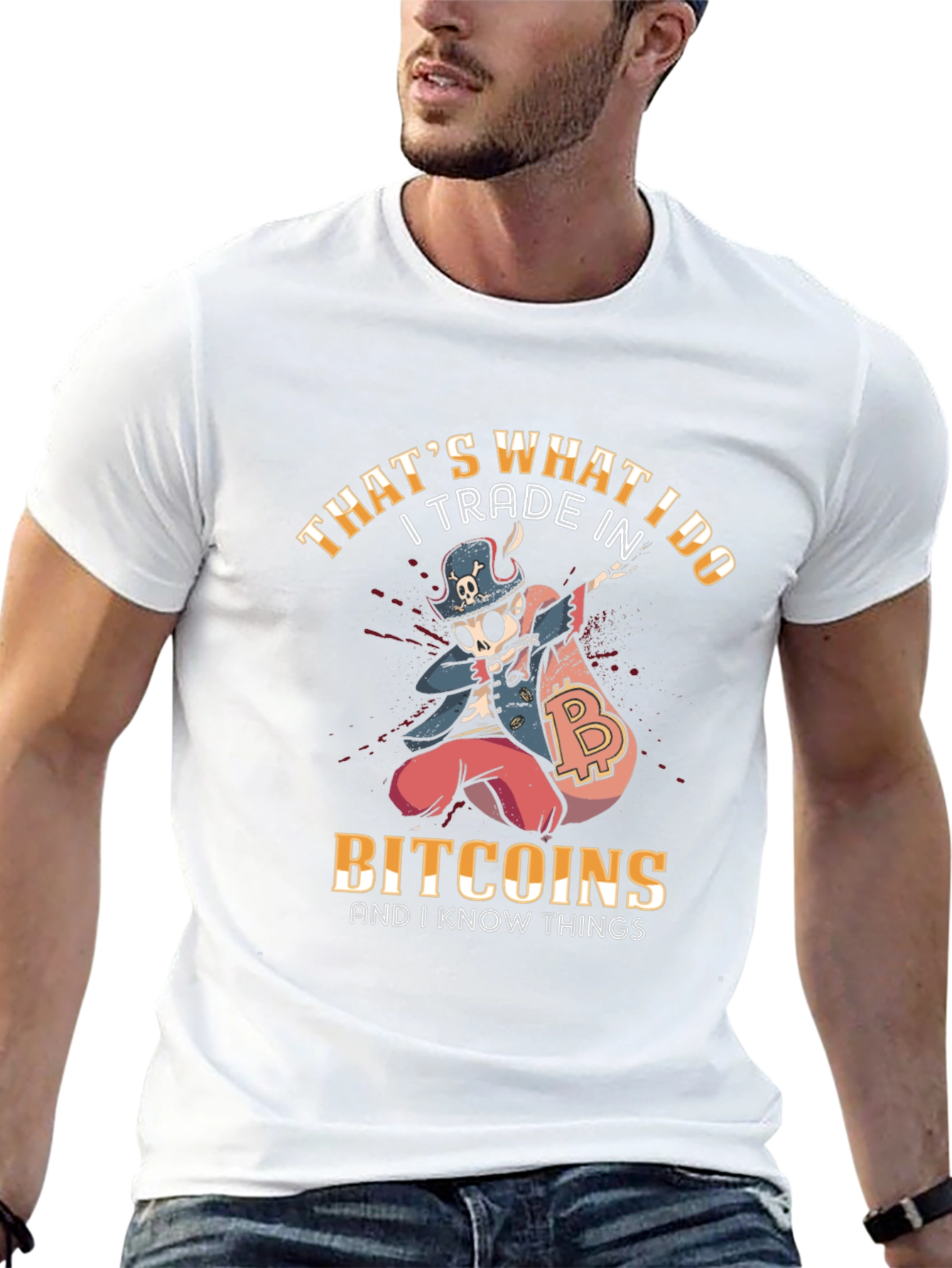 Bitcoin Trader Novelty T-Shirt - Crypto Pirate Design