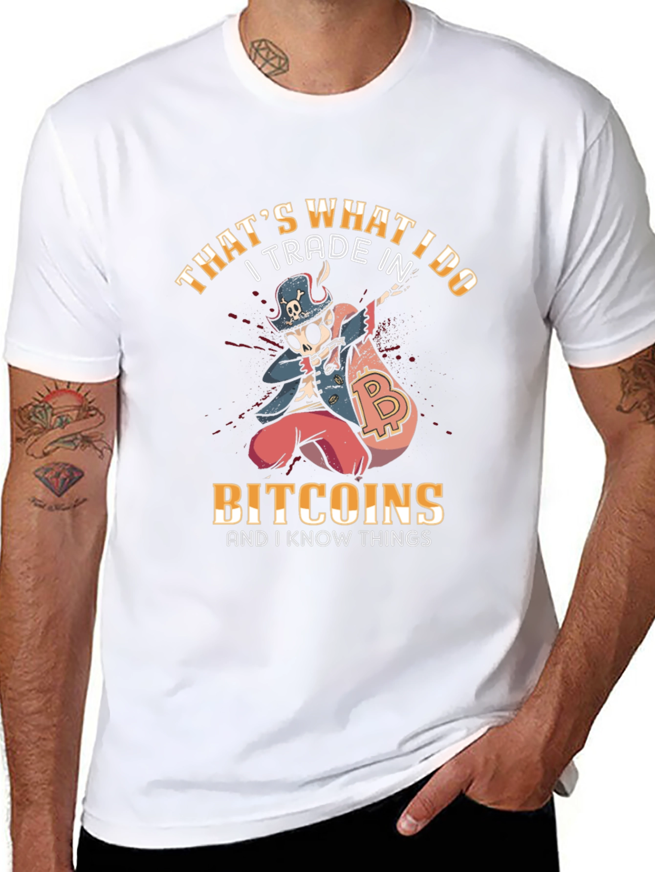 Bitcoin Trader Novelty T-Shirt - Crypto Pirate Design