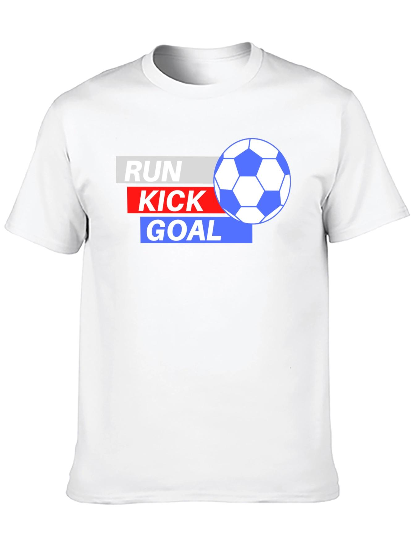 Run Kick Goal Soccer T-Shirt - Black