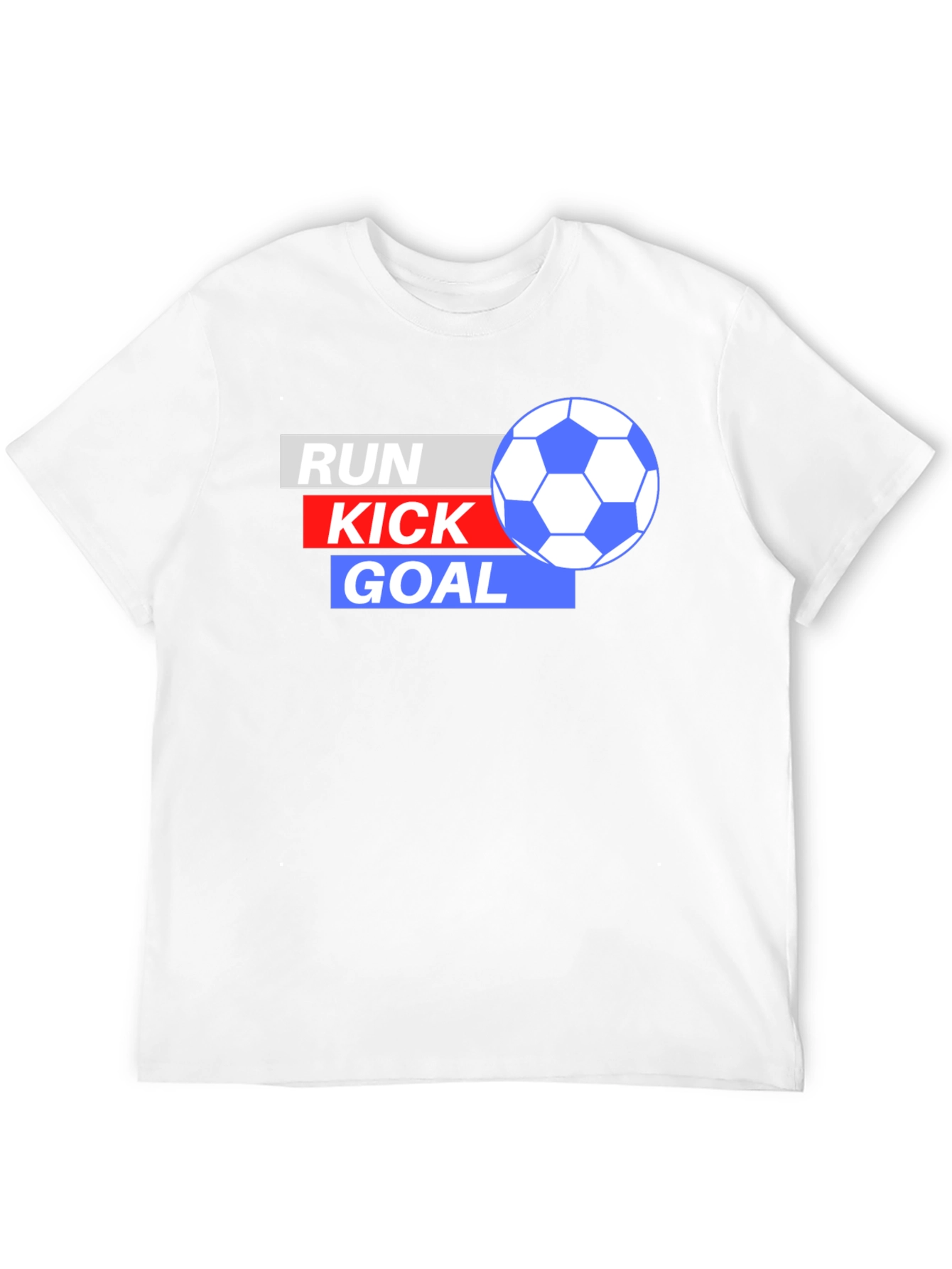 Run Kick Goal Soccer T-Shirt - Black