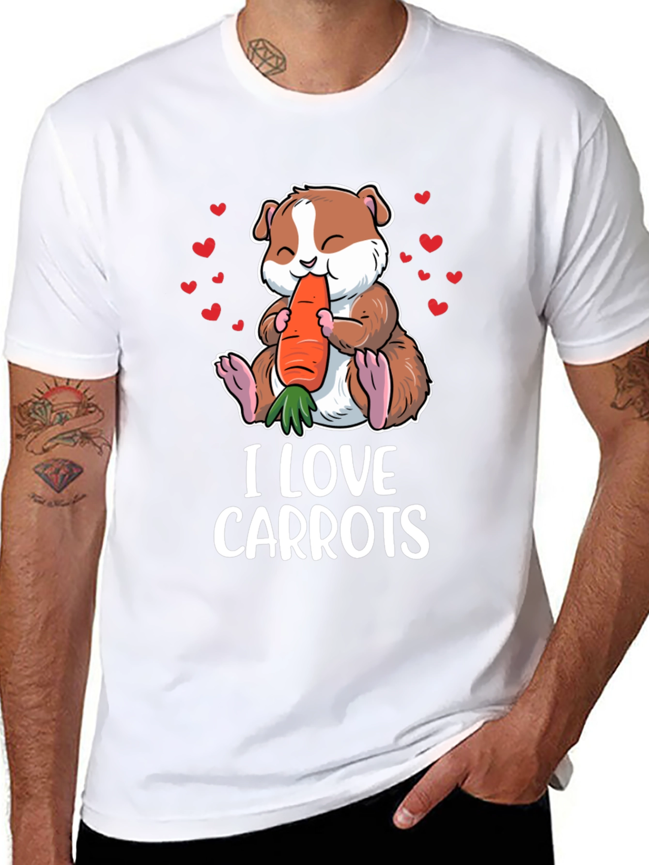 Cute Guinea Pig Carrot Lover T-Shirt