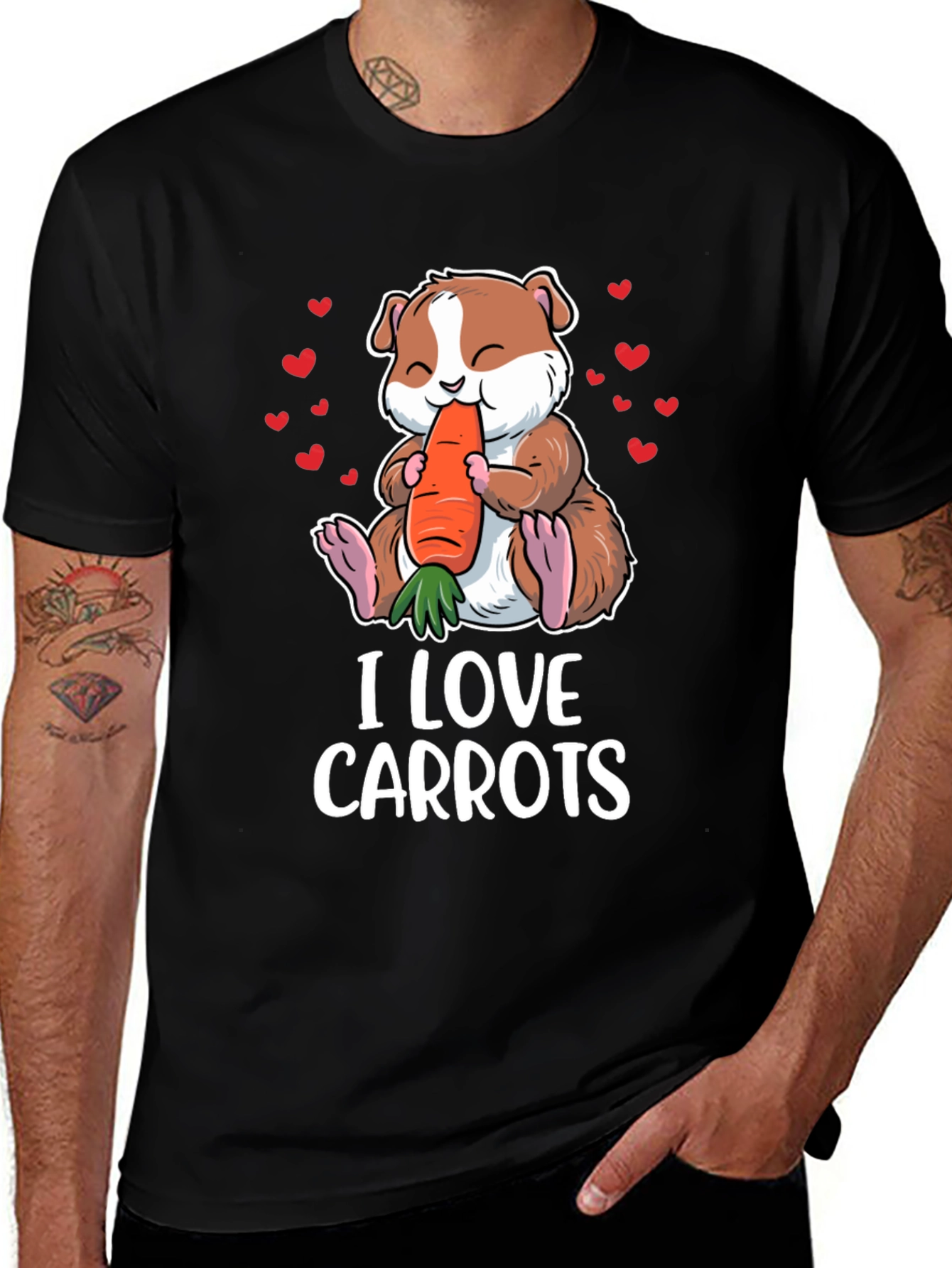 Cute Guinea Pig Carrot Lover T-Shirt