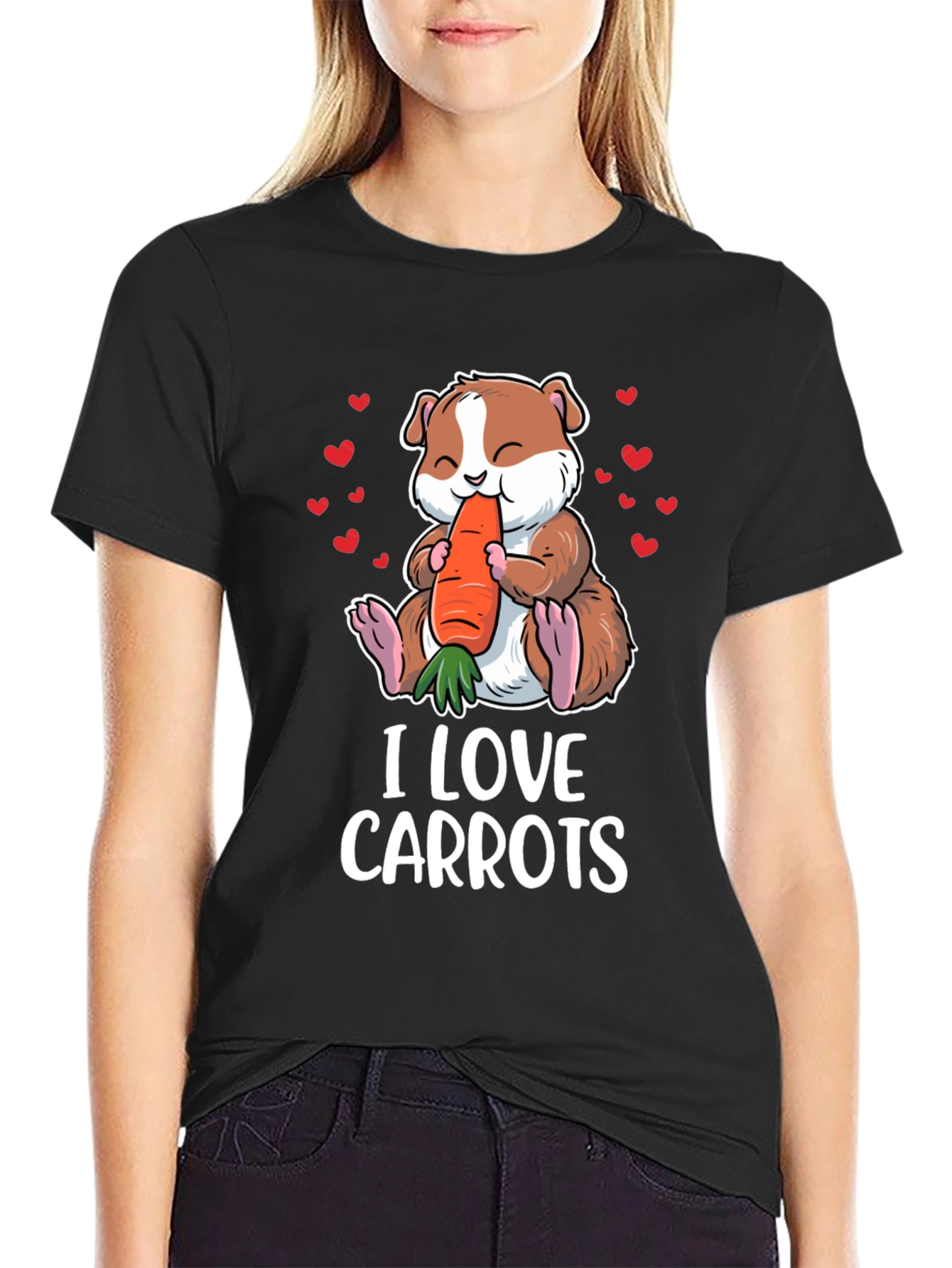 Cute Guinea Pig Carrot Lover T-Shirt