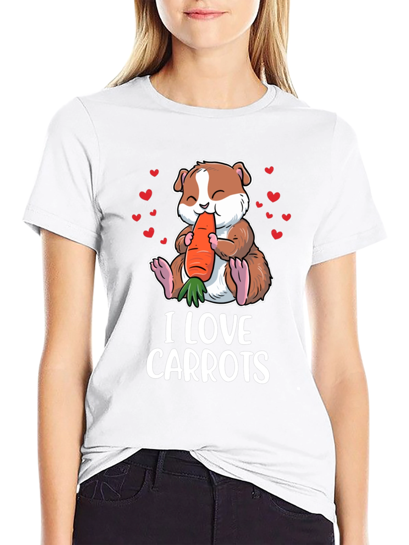 Cute Guinea Pig Carrot Lover T-Shirt