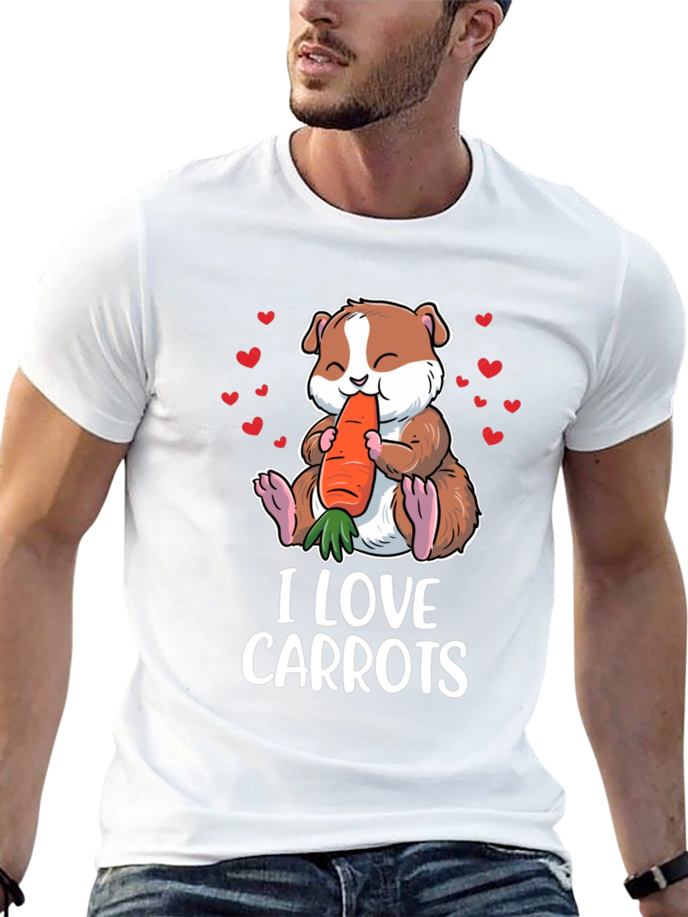Cute Guinea Pig Carrot Lover T-Shirt