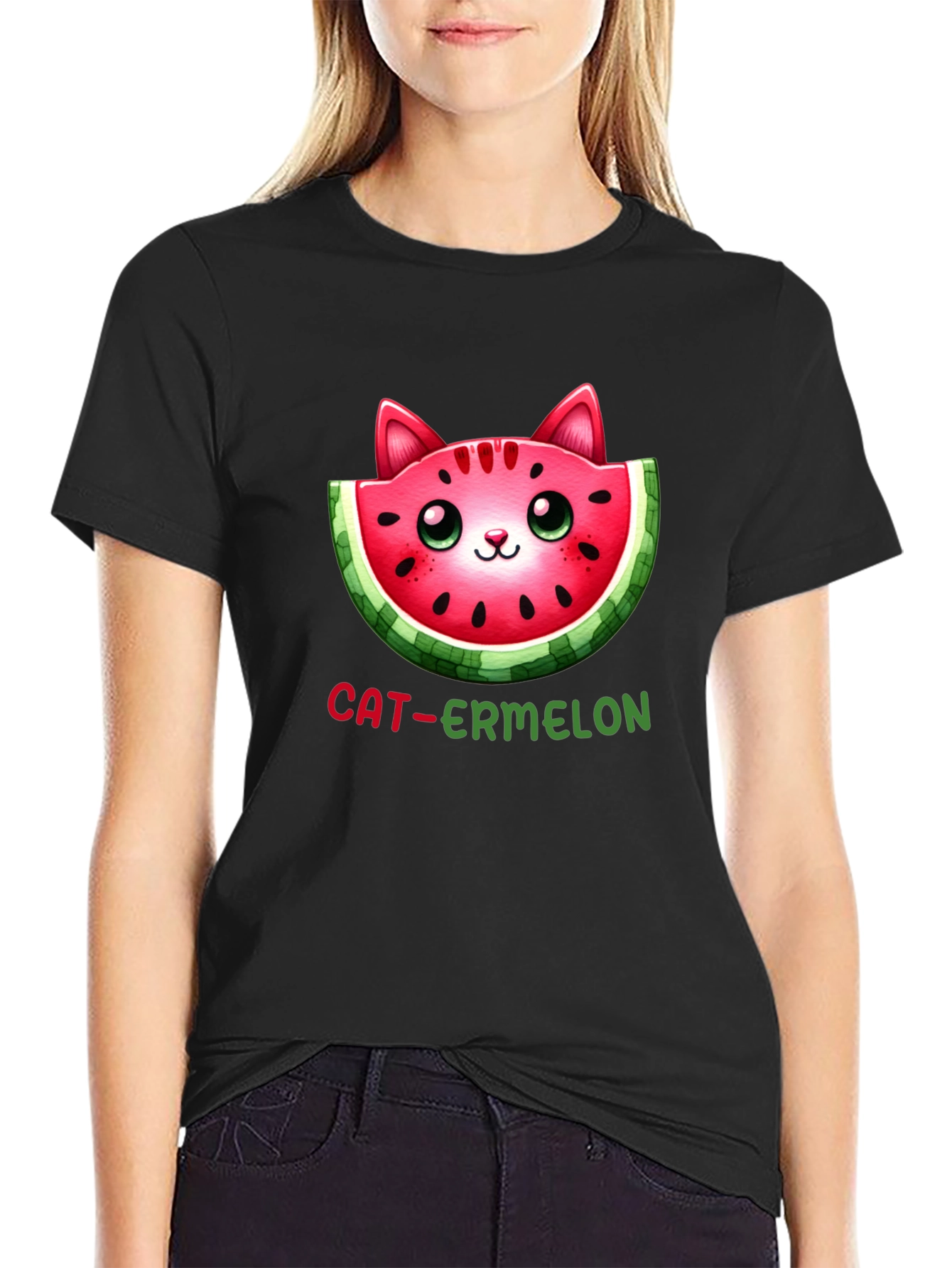 Cat-ermelon Graphic T-Shirt - Fun & Unique Design