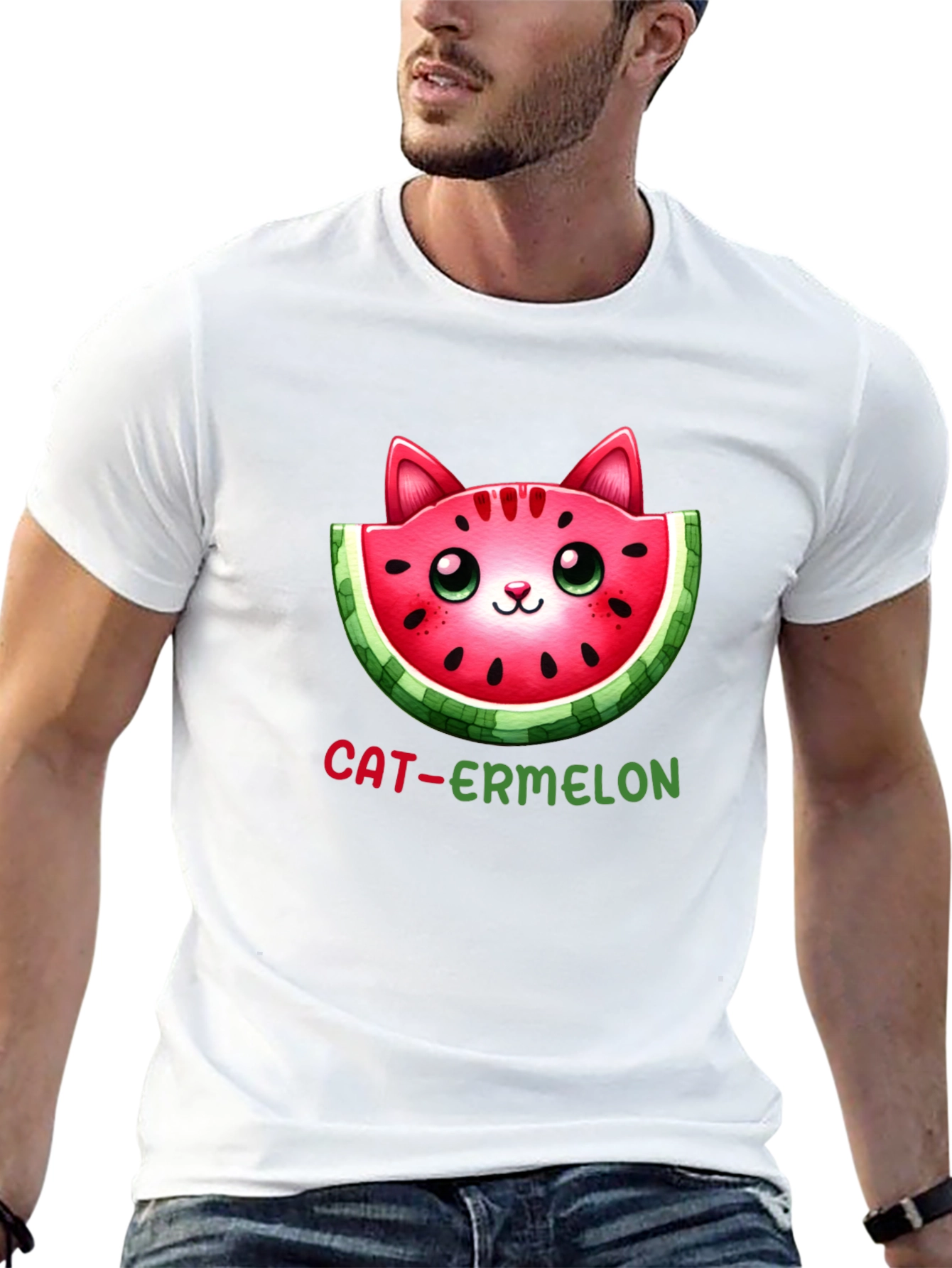 Cat-ermelon Graphic T-Shirt - Fun & Unique Design