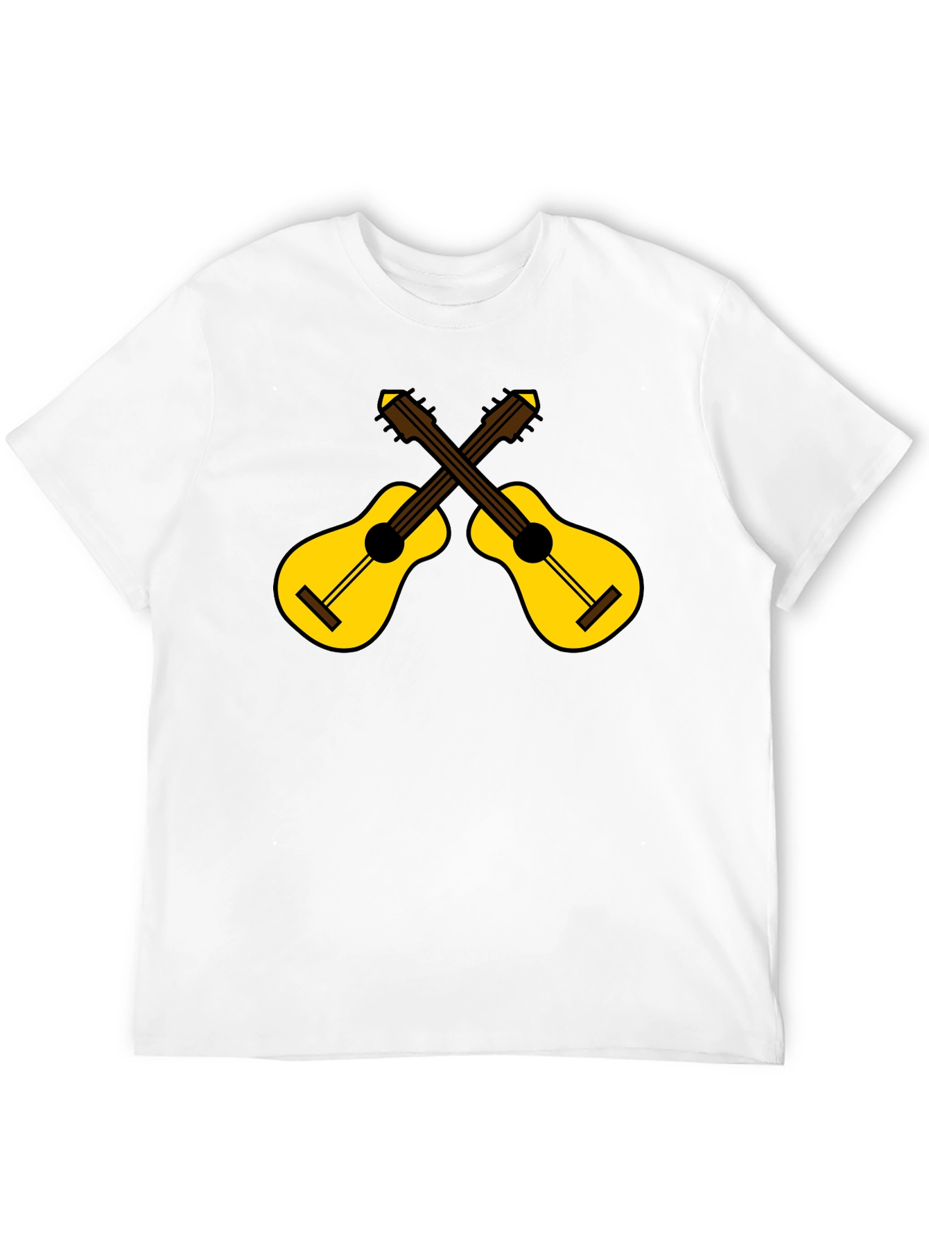 Crossed Guitars Graphic Tee - Black