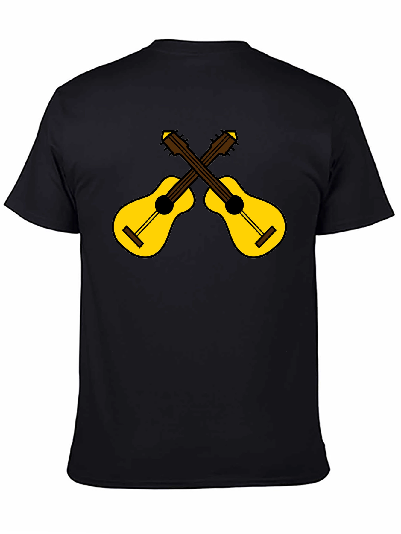 Crossed Guitars Graphic Tee - Black
