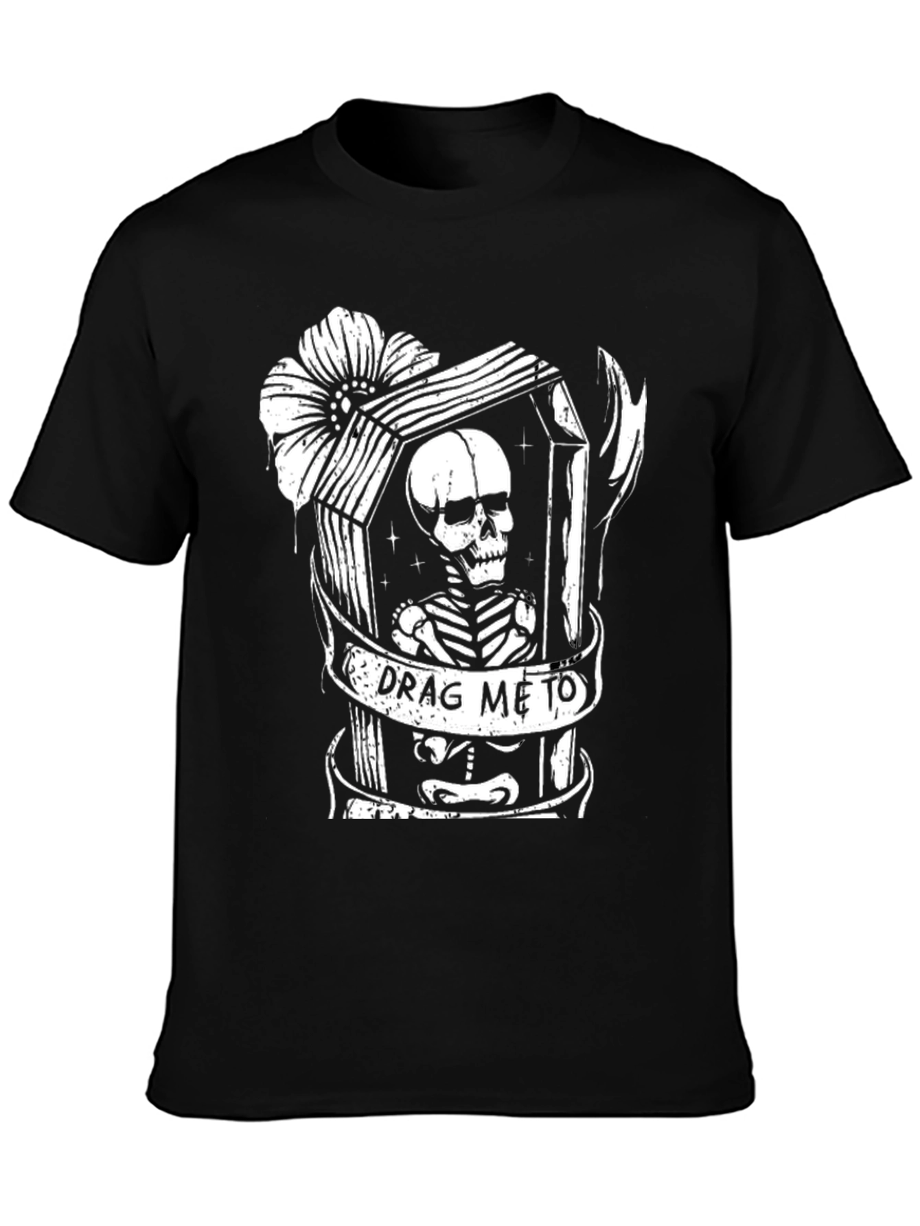 Drag Me To Coffin Skeleton Graphic T-Shirt