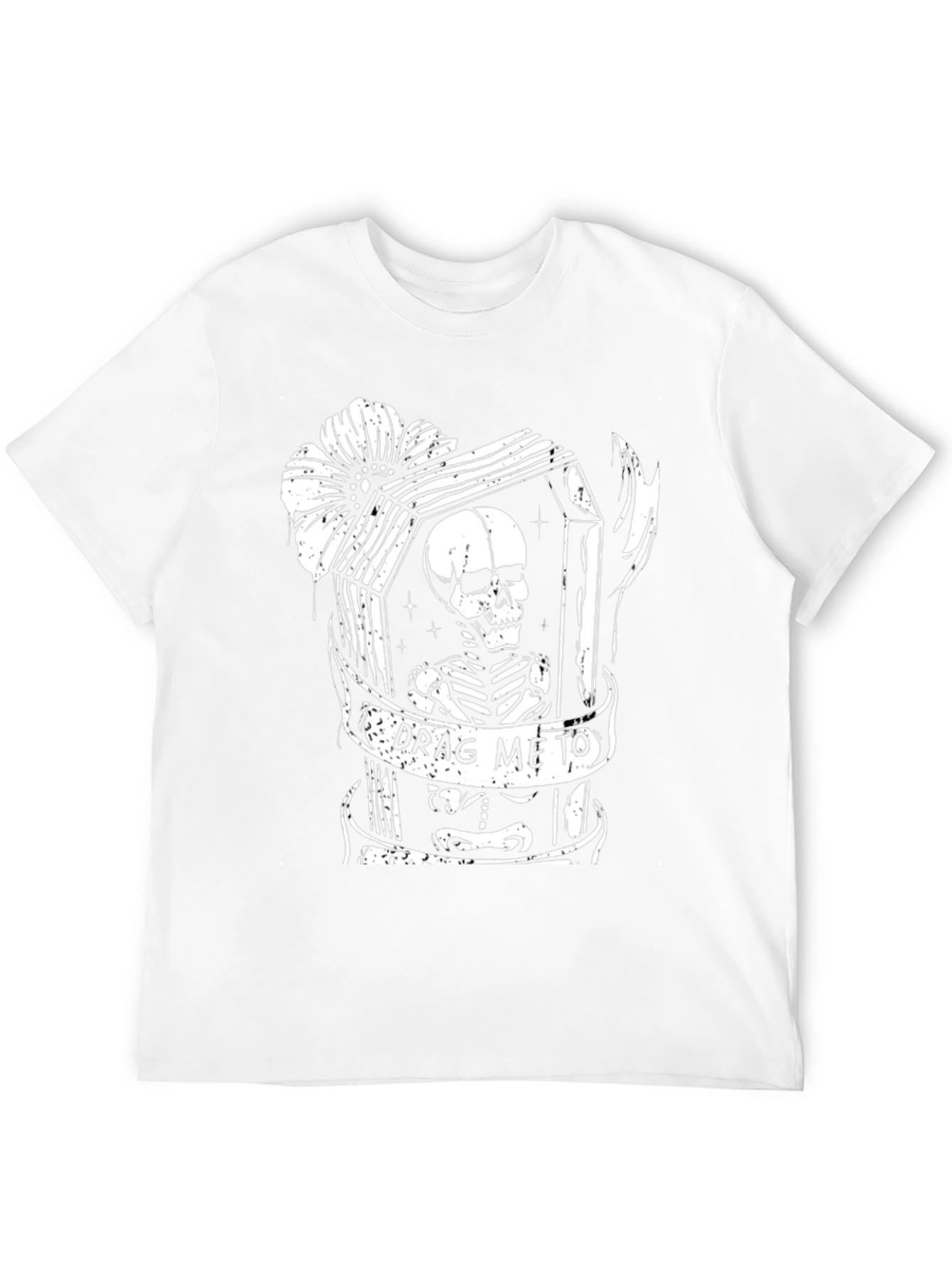 Drag Me To Coffin Skeleton Graphic T-Shirt