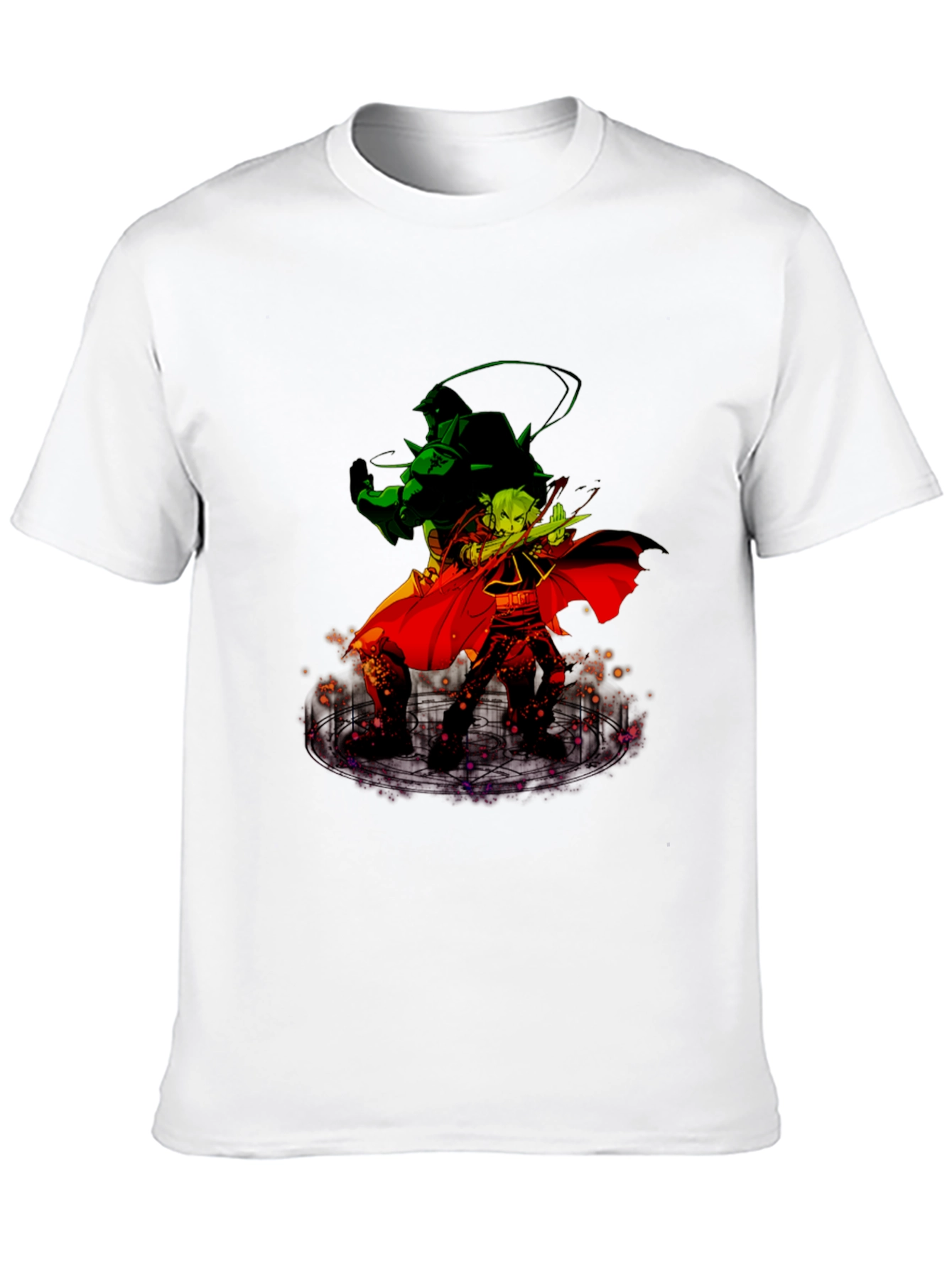 Anime Duo Graphic T-Shirt - Black Cotton Tee