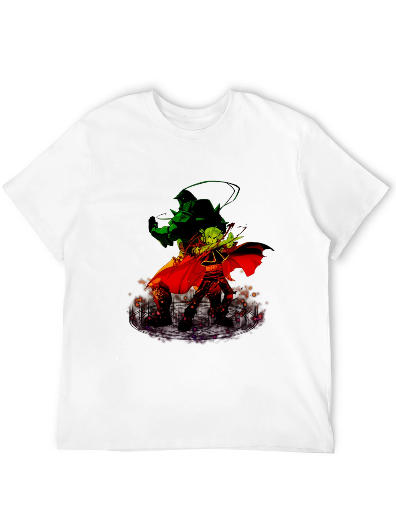 Anime Duo Graphic T-Shirt - Black Cotton Tee