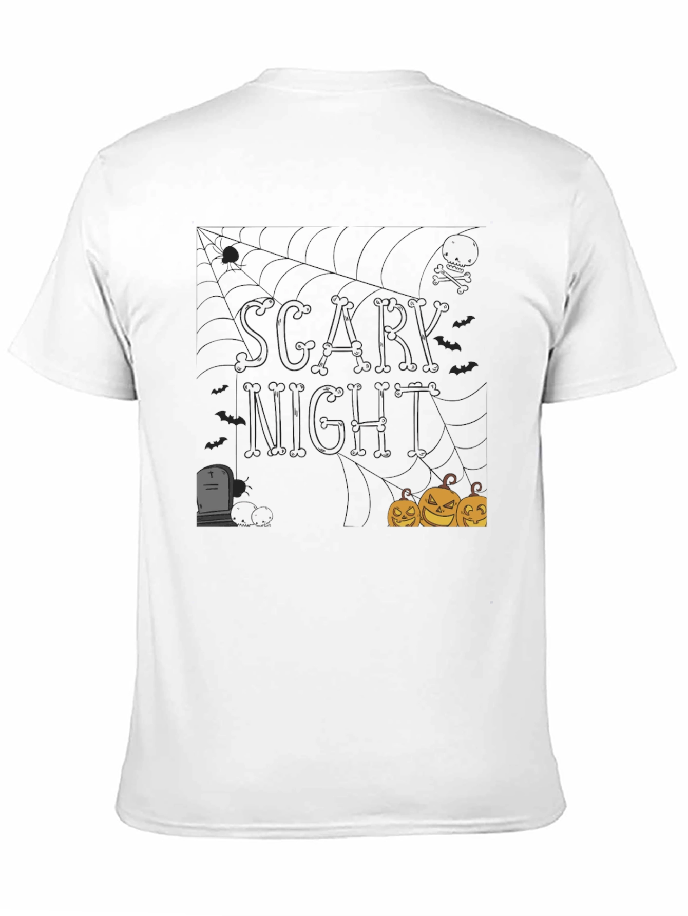 Scary Night Halloween Graphic T-Shirt