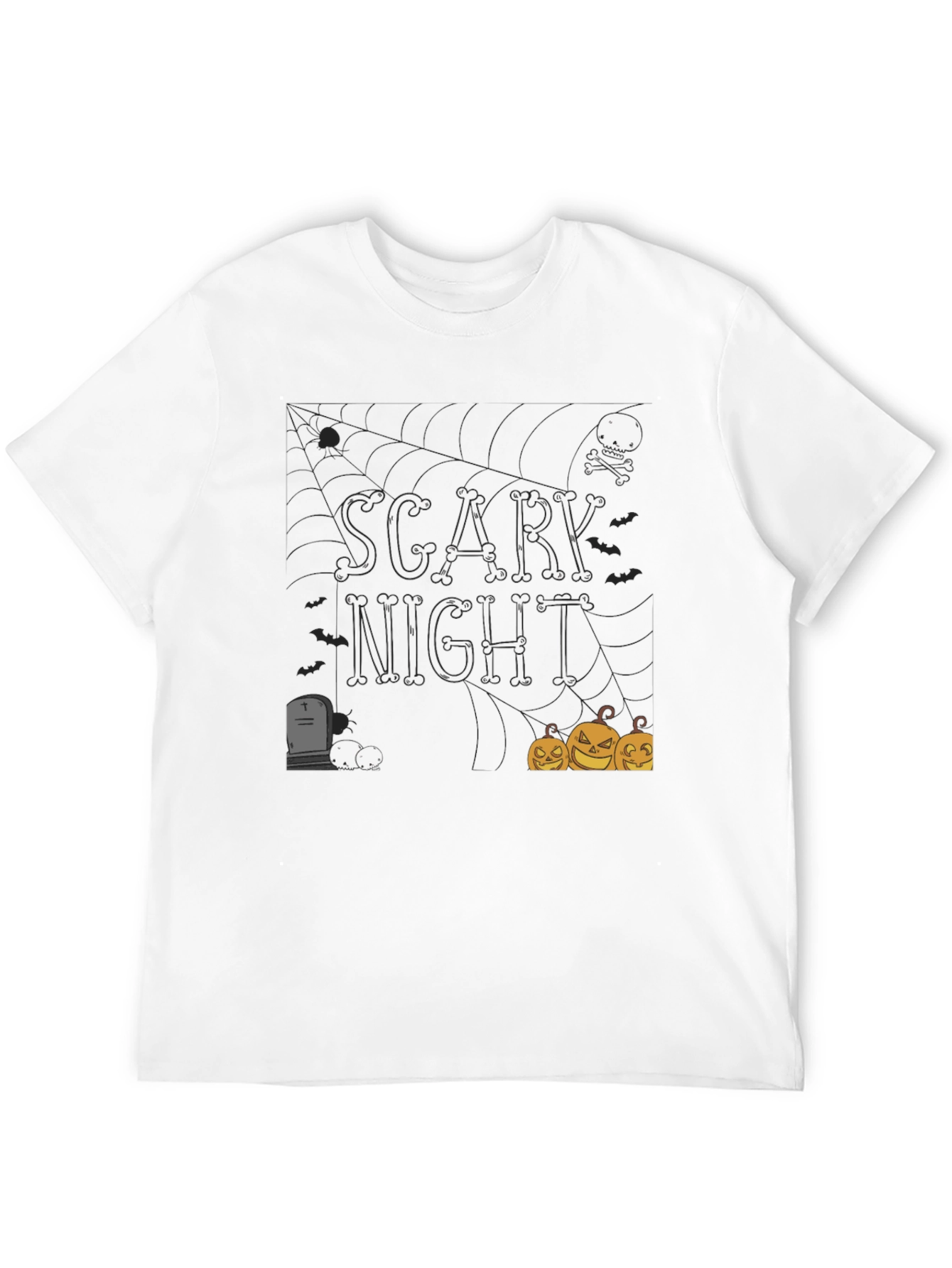 Scary Night Halloween Graphic T-Shirt