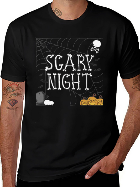 Scary Night Halloween Graphic T-Shirt
