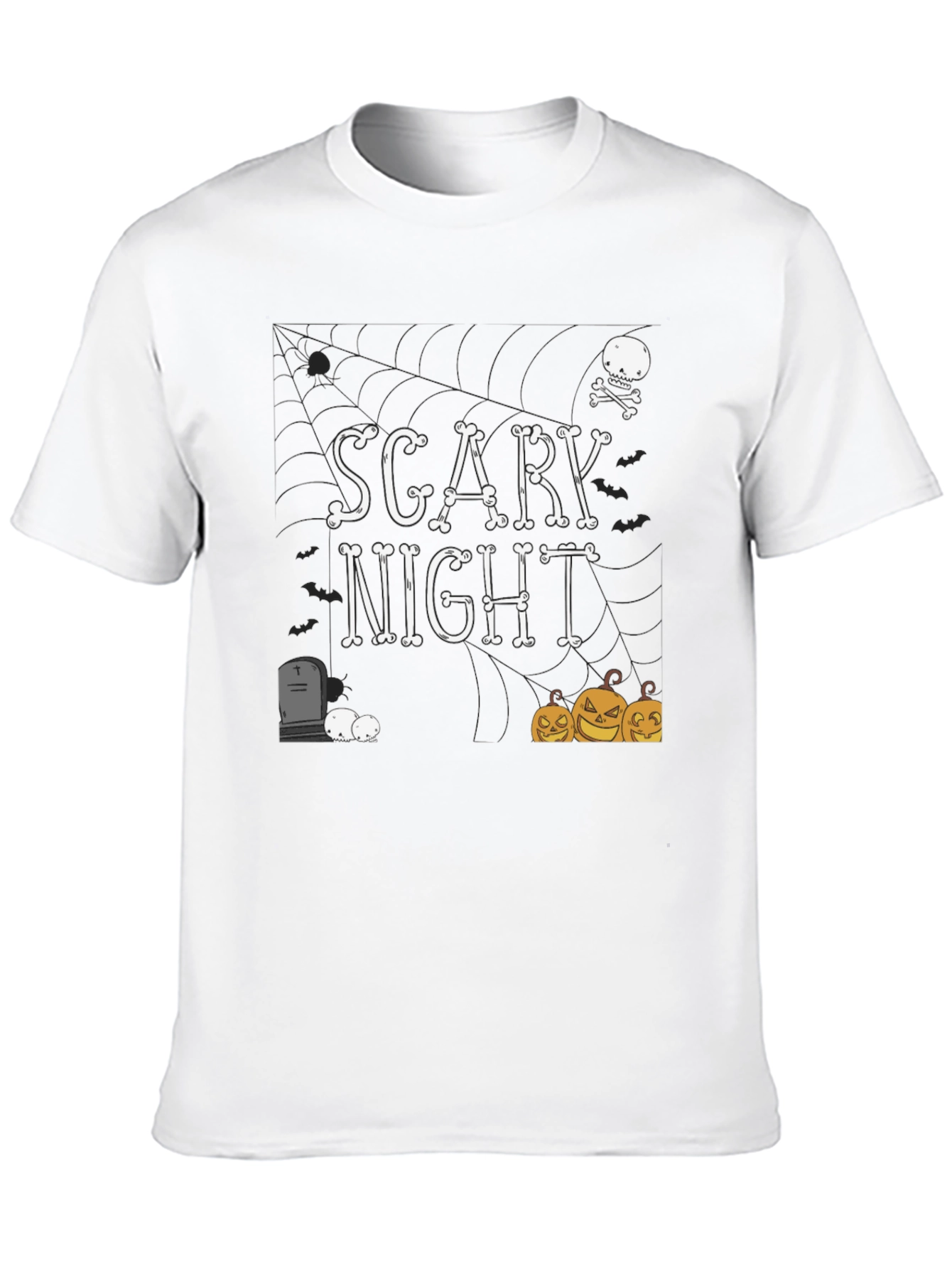 Scary Night Halloween Graphic T-Shirt