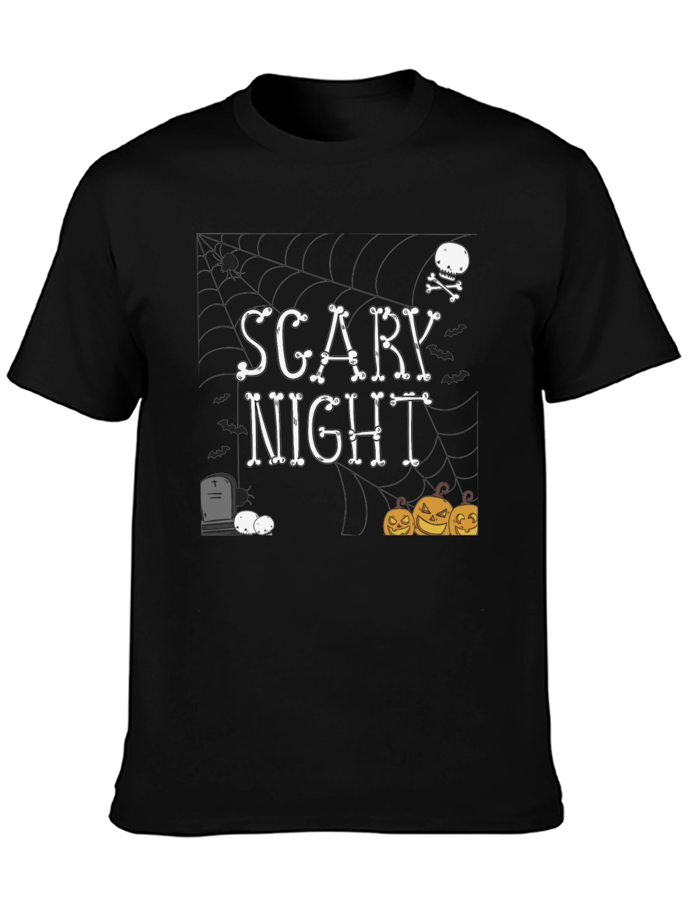Scary Night Halloween Graphic T-Shirt