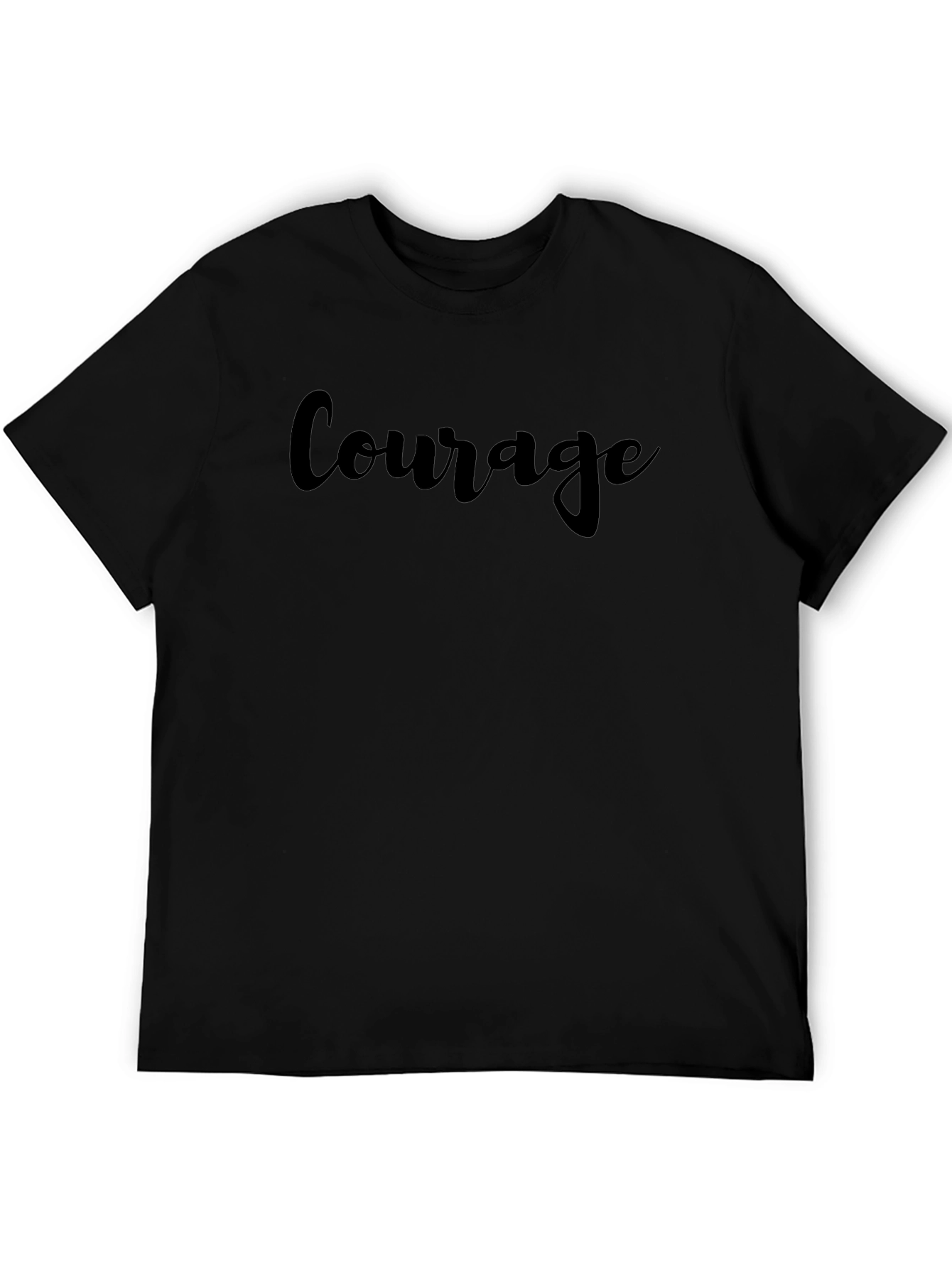 Courage Black Graphic T-Shirt