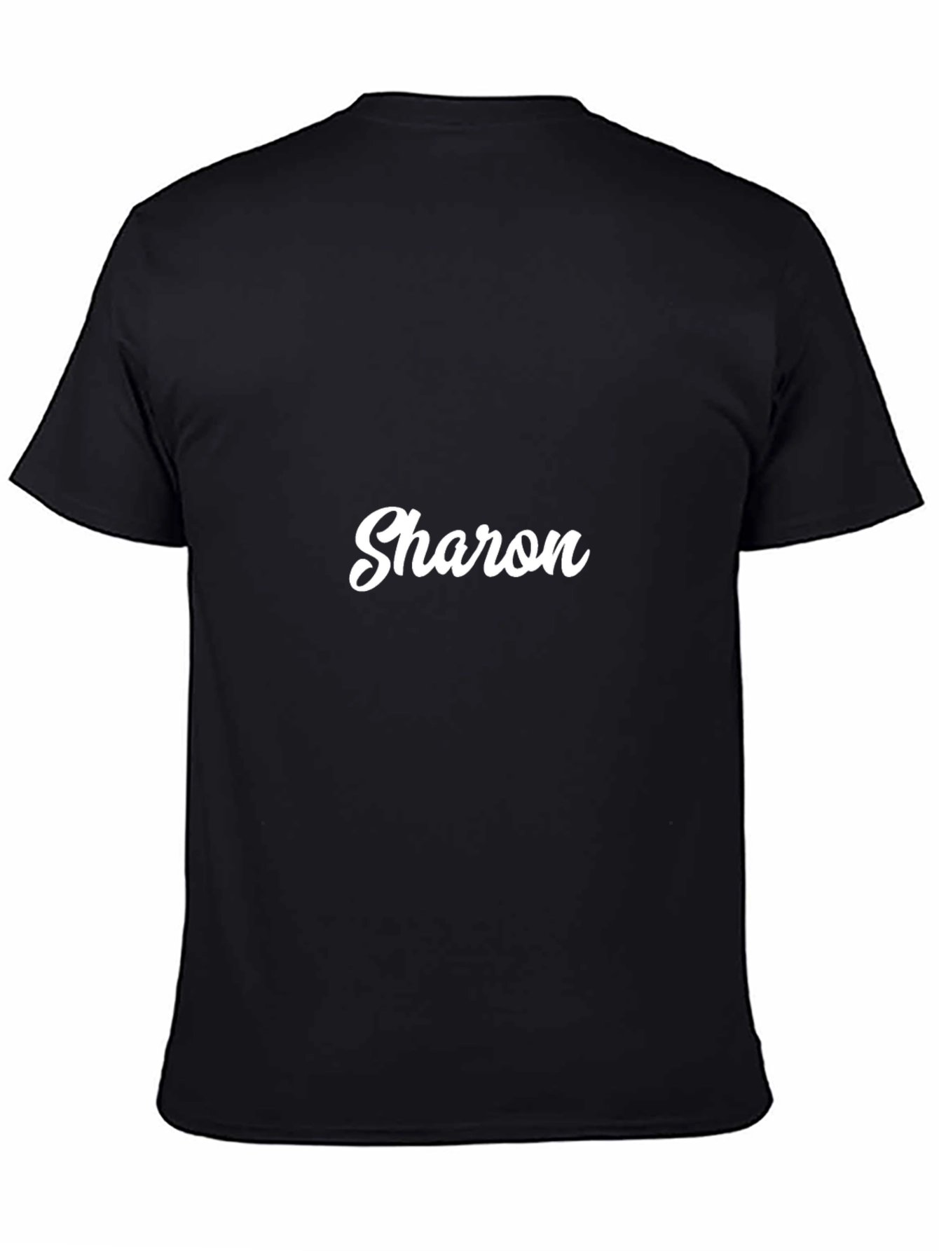 Custom Sharon Print Black T-Shirt