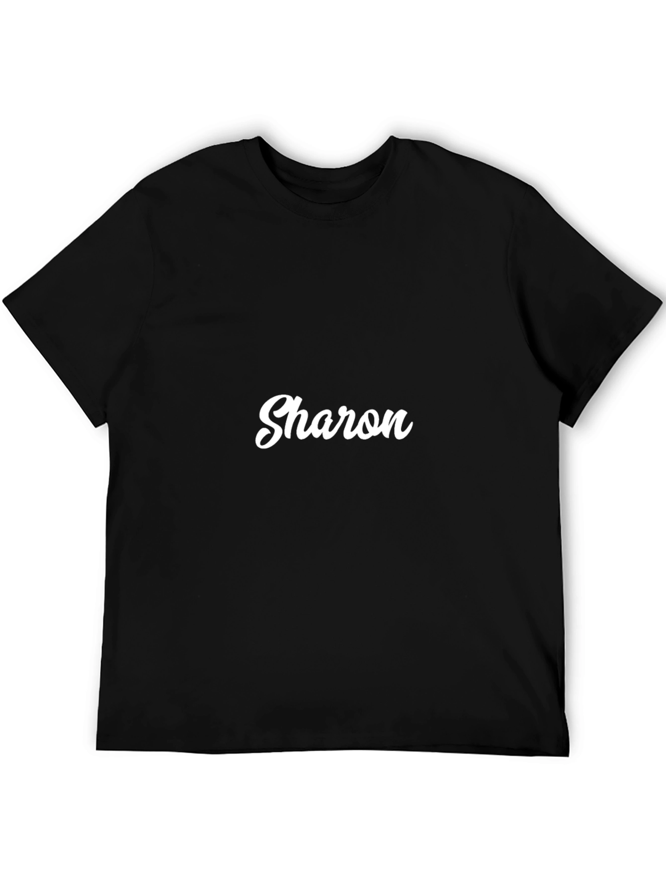 Custom Sharon Print Black T-Shirt