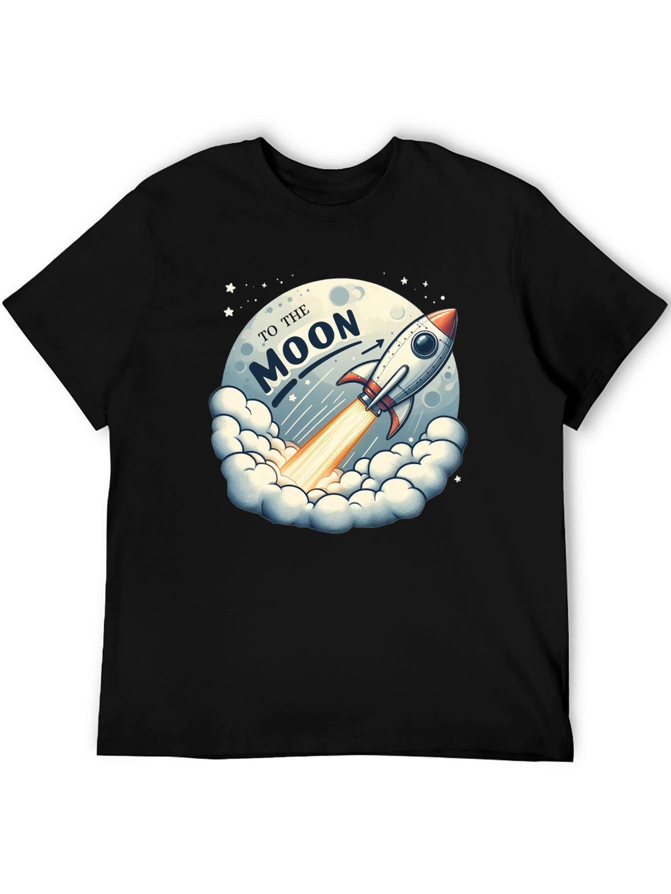 To The Moon Rocket Graphic T-Shirt