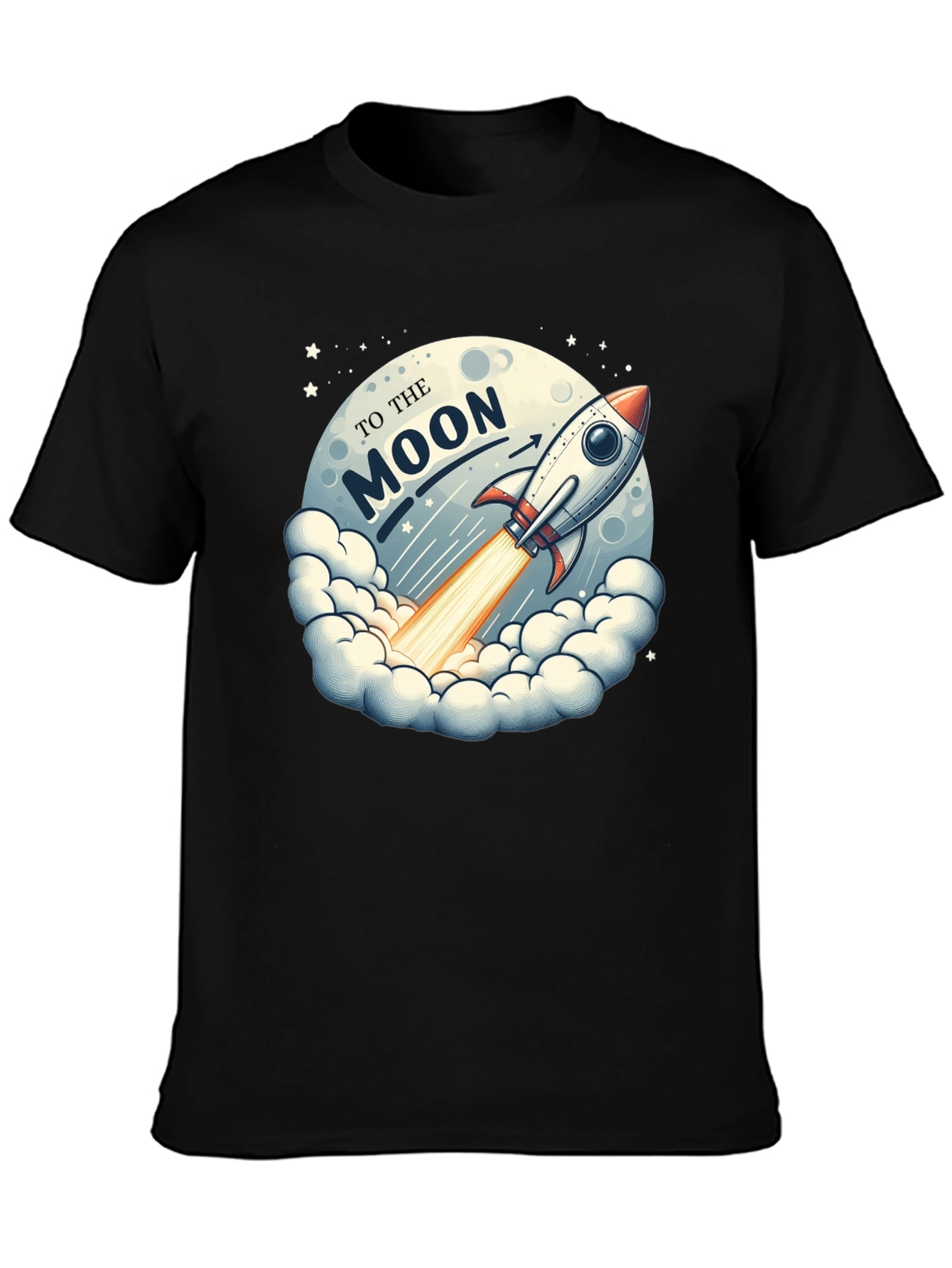 To The Moon Rocket Graphic T-Shirt