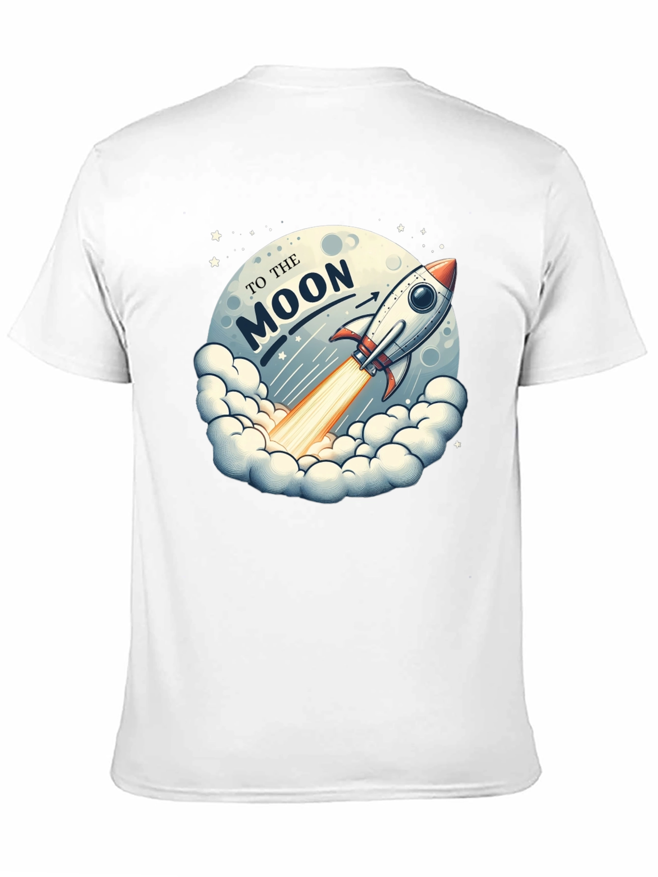 To The Moon Rocket Graphic T-Shirt