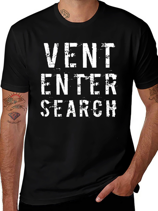 Vent Enter Search Graphic Tee - Black