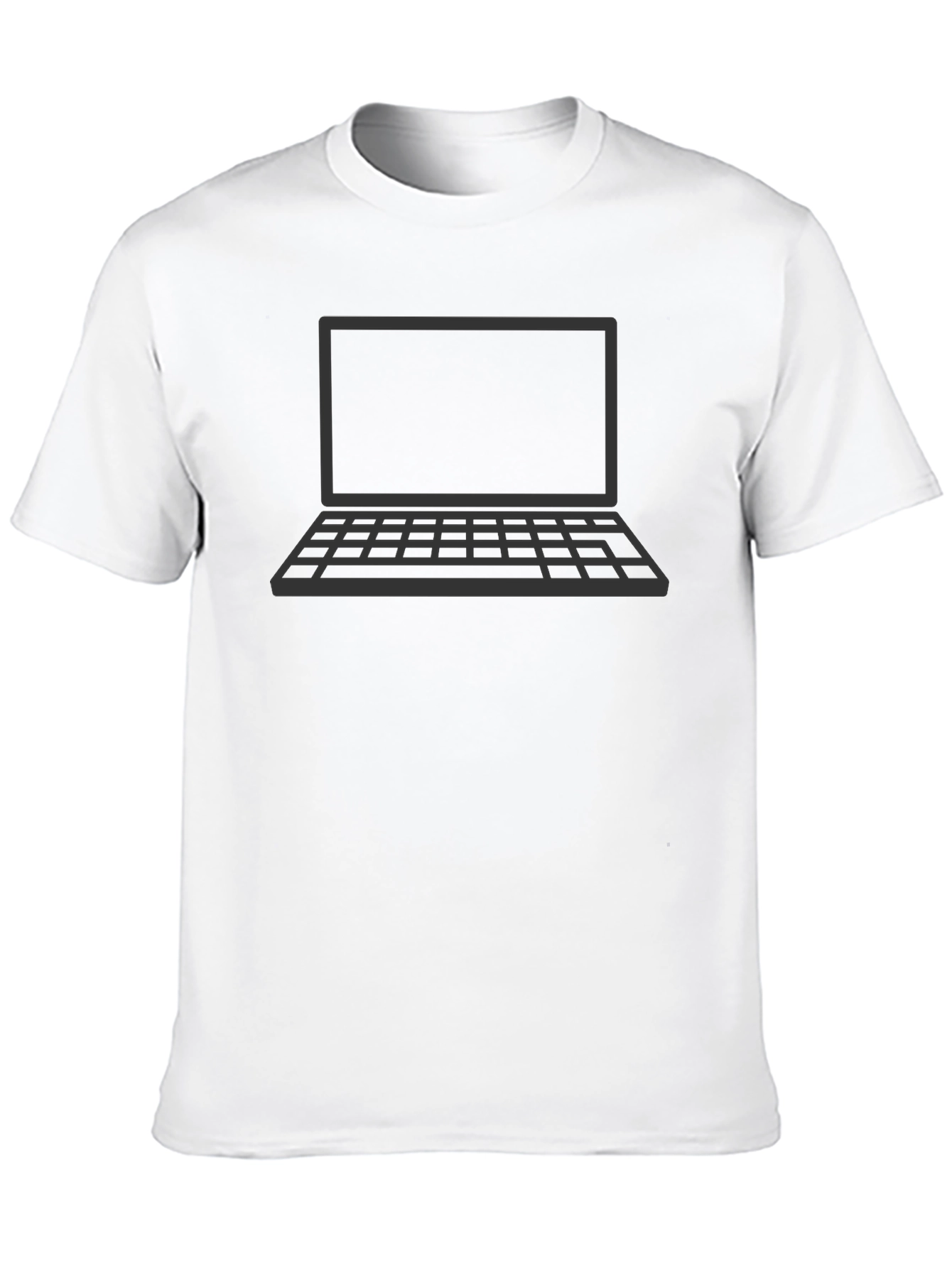 Tech Geek Laptop Graphic T-Shirt - Black