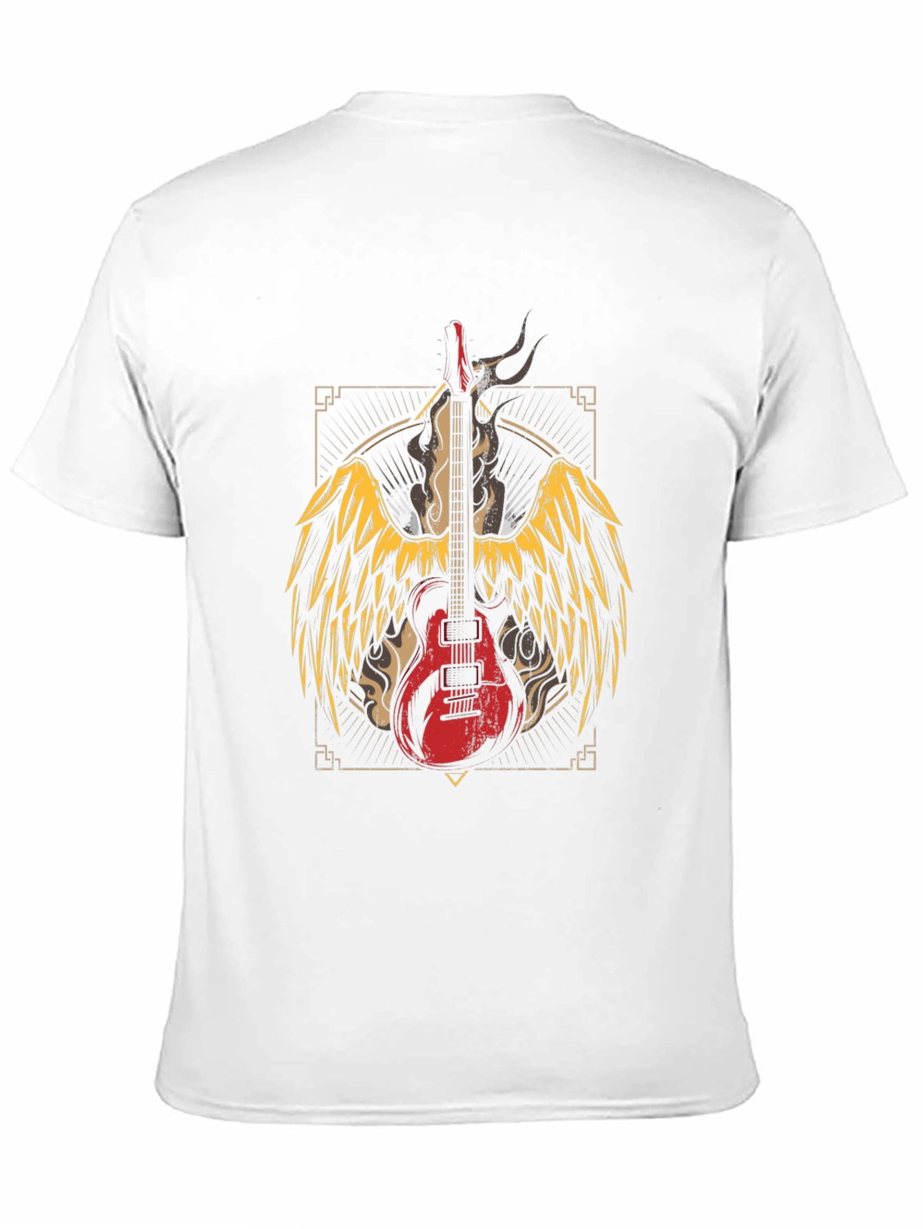 Winged Guitar Graphic Tee - Rocker Style