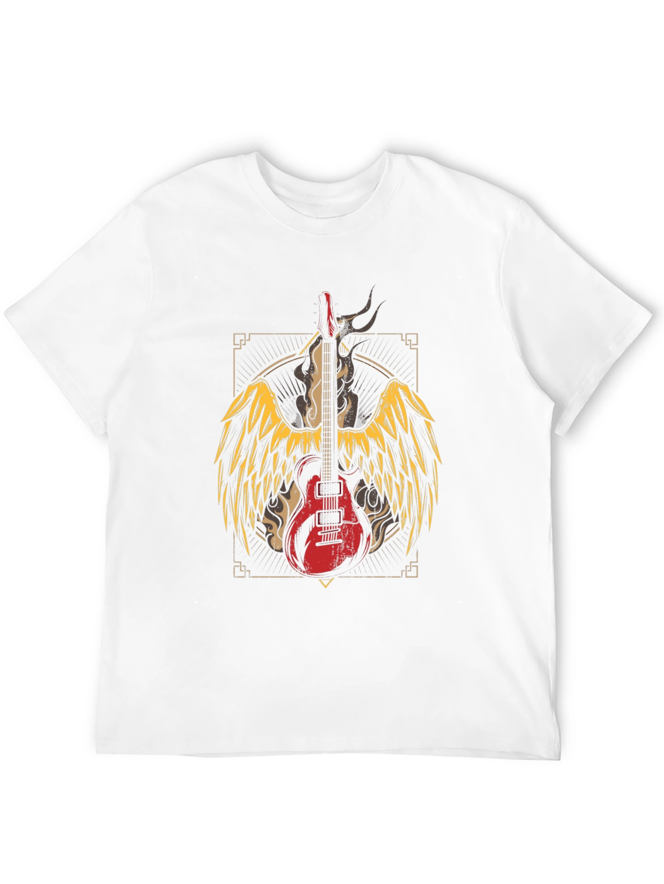 Winged Guitar Graphic Tee - Rocker Style
