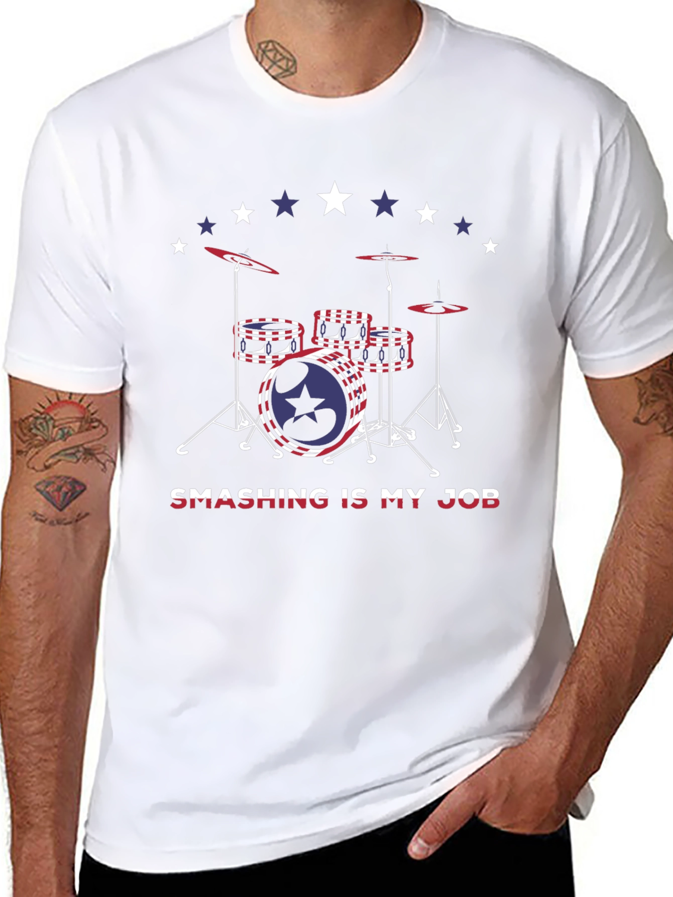 Smashing is My Job Drummer T-Shirt