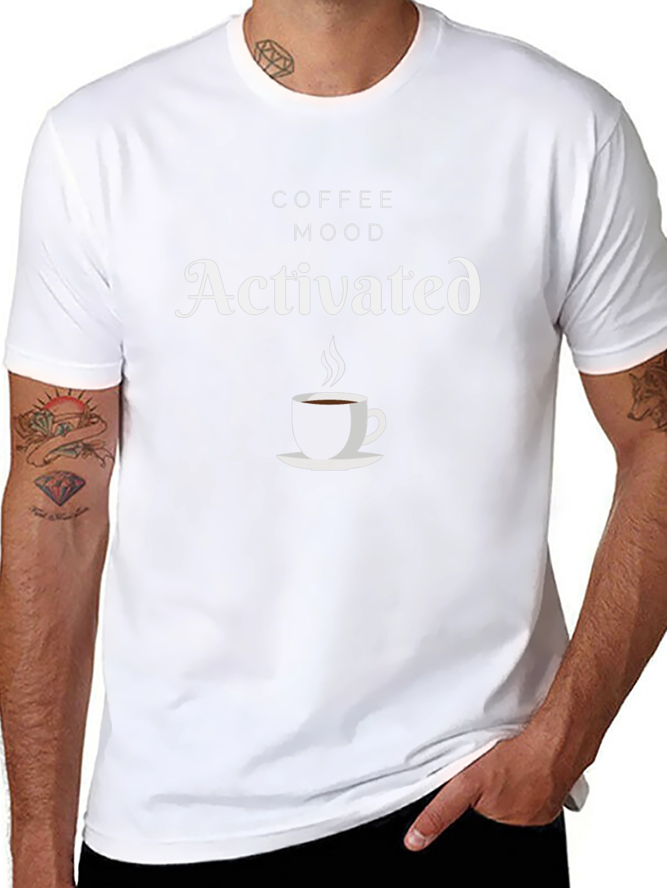 Coffee Mood Activated Black T-Shirt