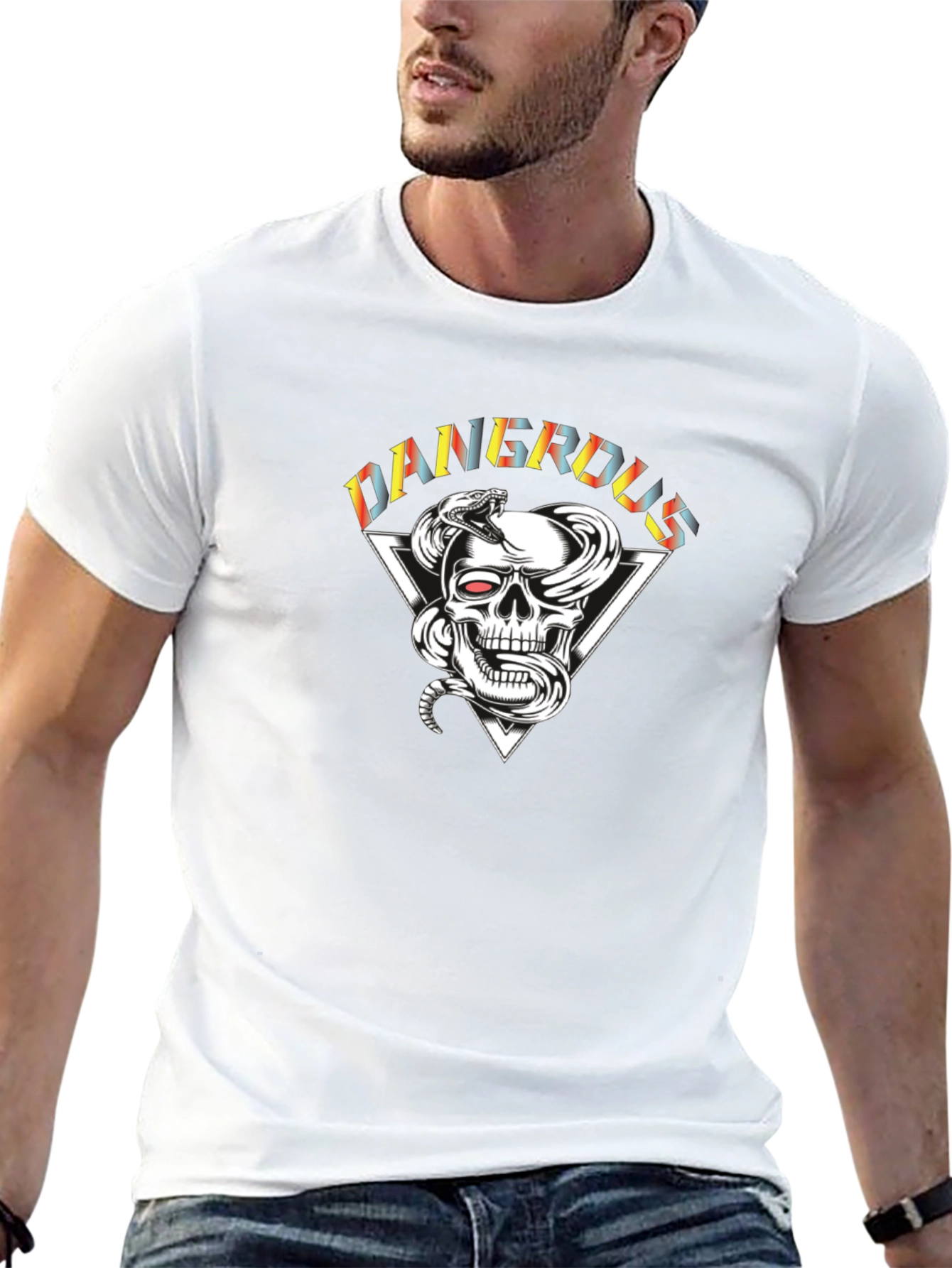 Dangerous Skull & Snake Graphic Tee