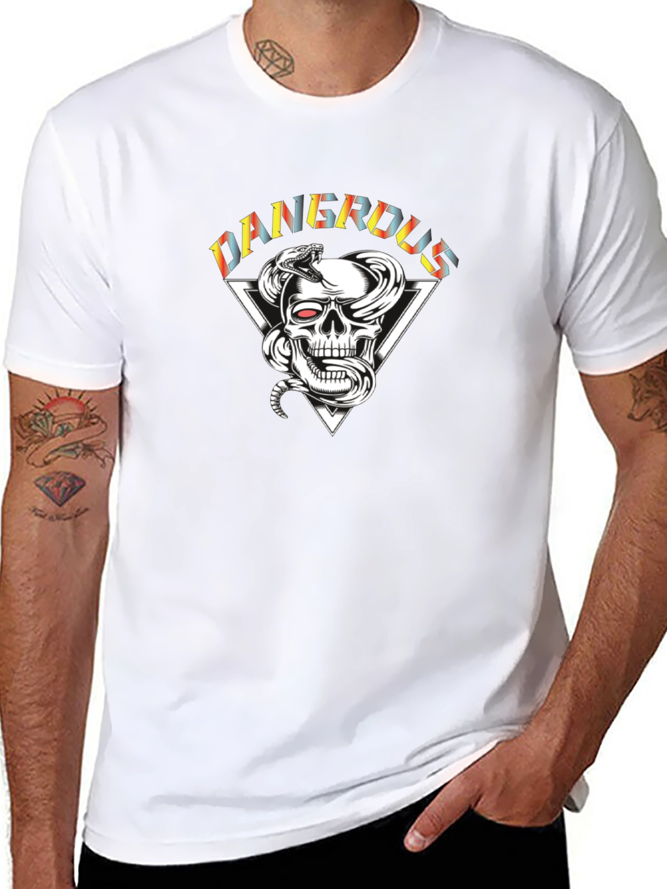 Dangerous Skull & Snake Graphic Tee