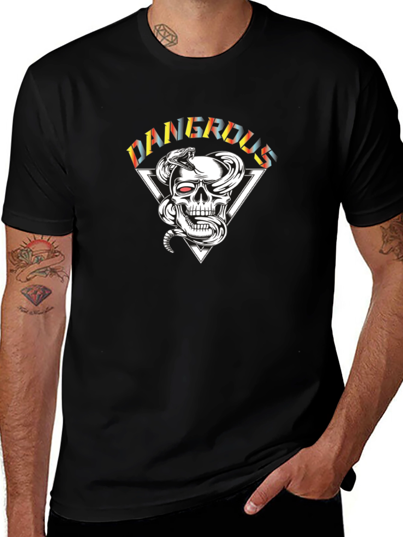 Dangerous Skull & Snake Graphic Tee