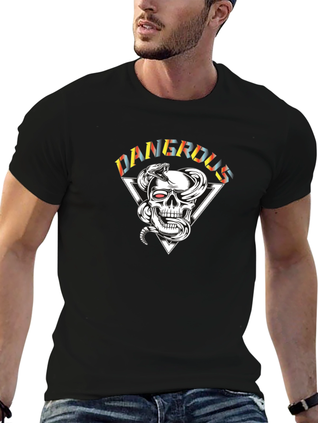 Dangerous Skull & Snake Graphic Tee